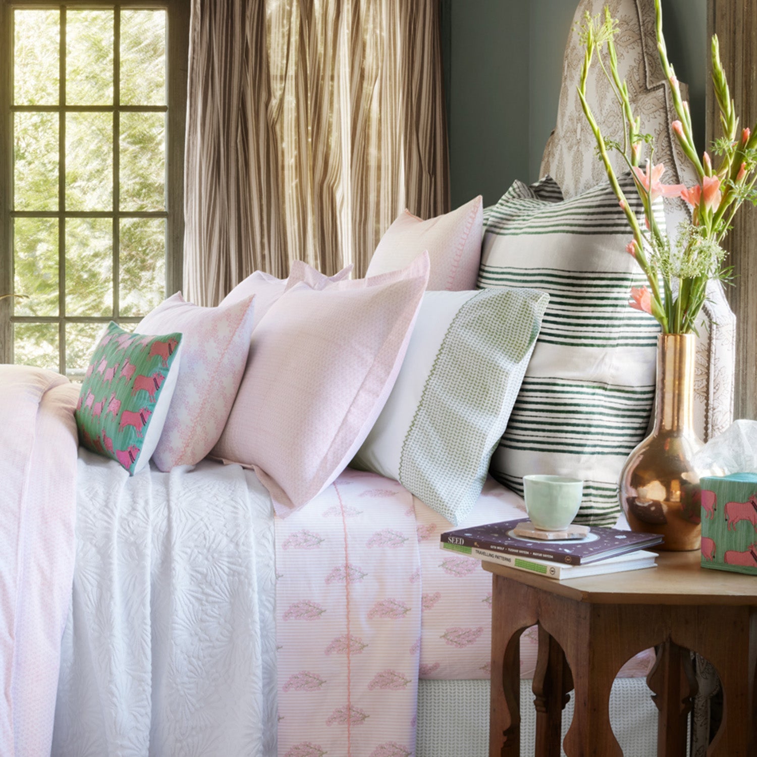 Cinde Cuff Sage Organic Sheet Cases (Set of 2)