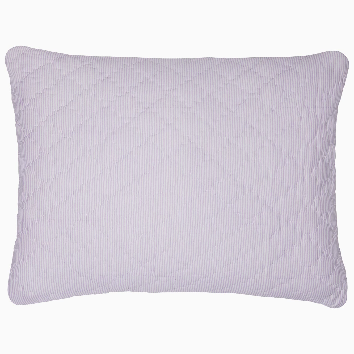 A John Robshaw Nandi Lavender Quilt featuring block printing on a white cotton background.