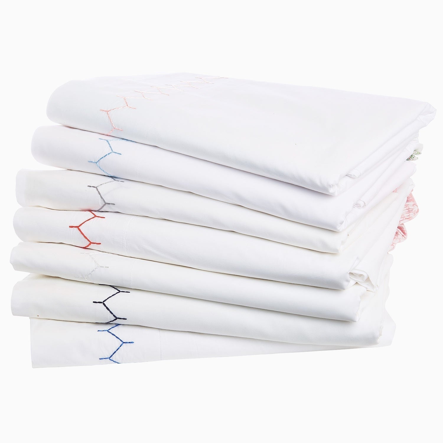 Stitched Light Indigo Organic Sheet Set