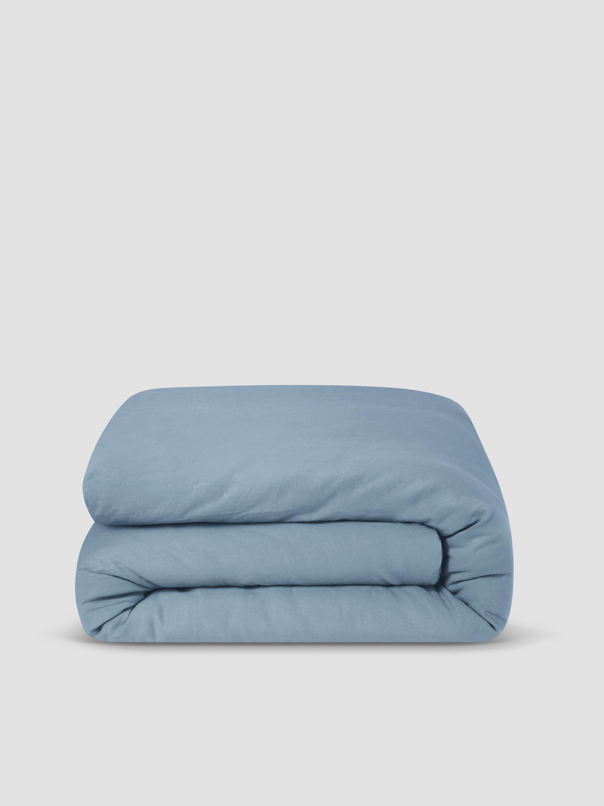 Dusk Blue 100% Linen Duvet Cover