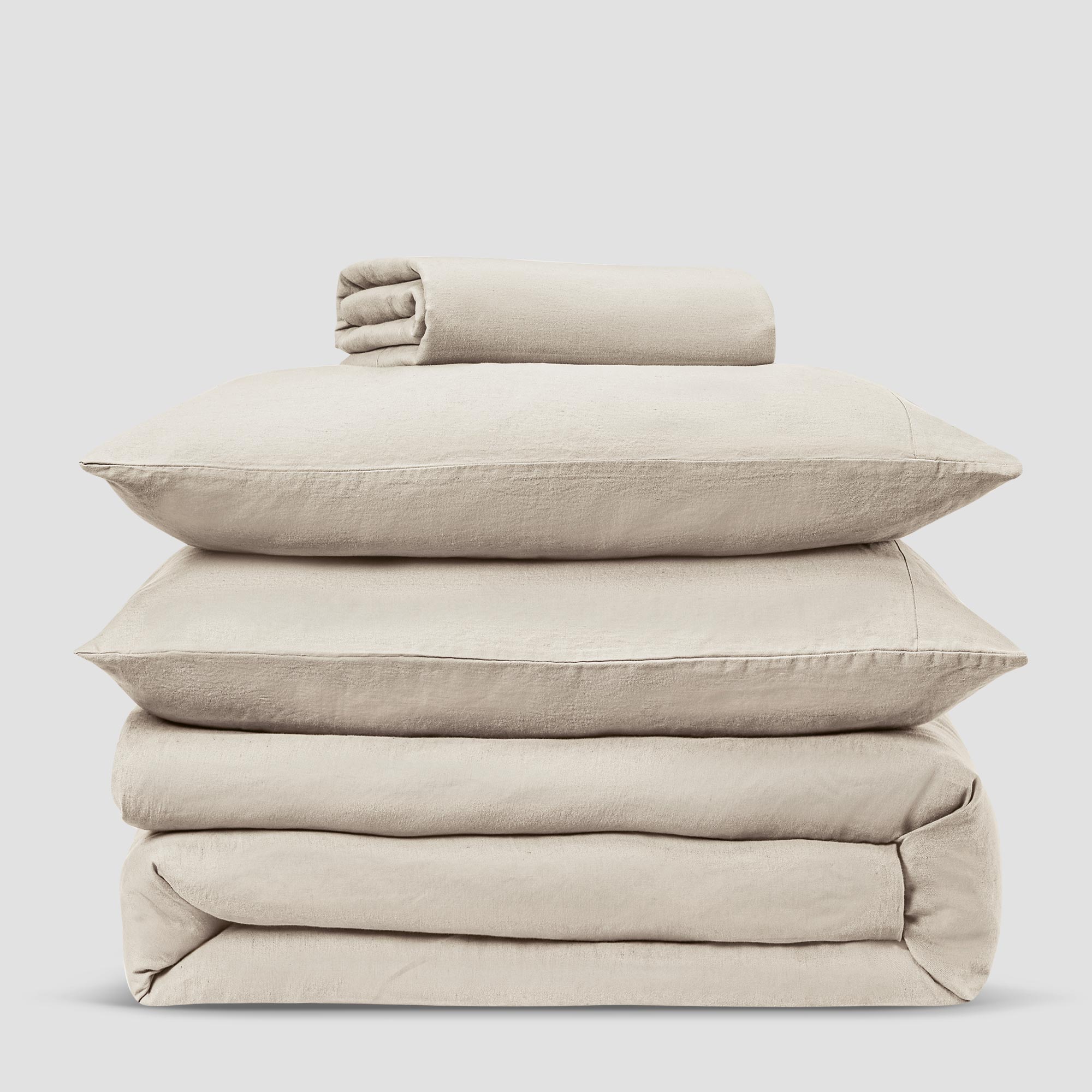 Oatmeal 100% Linen Pillowcases (Pair)
