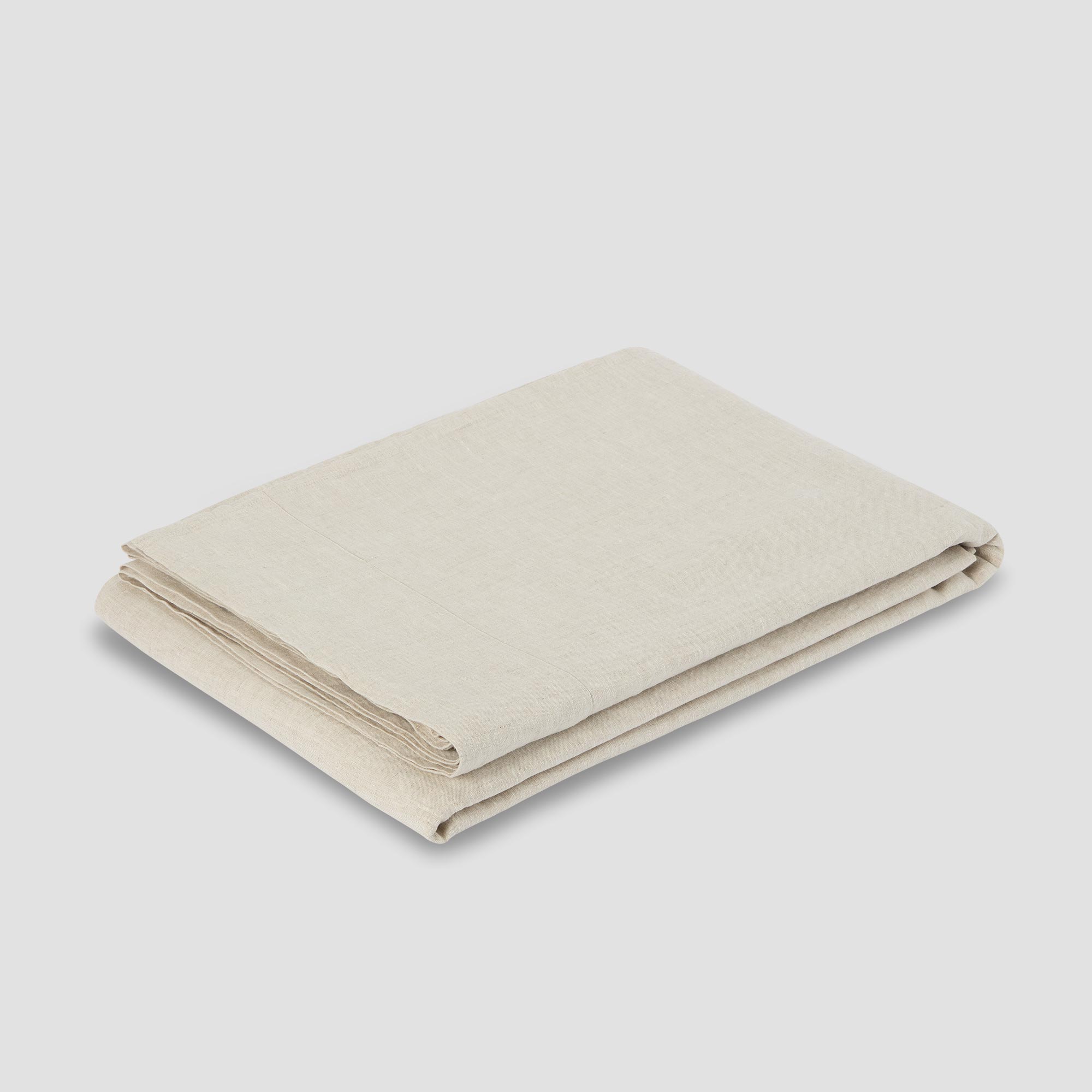 Oatmeal 100% Linen Flat Sheet