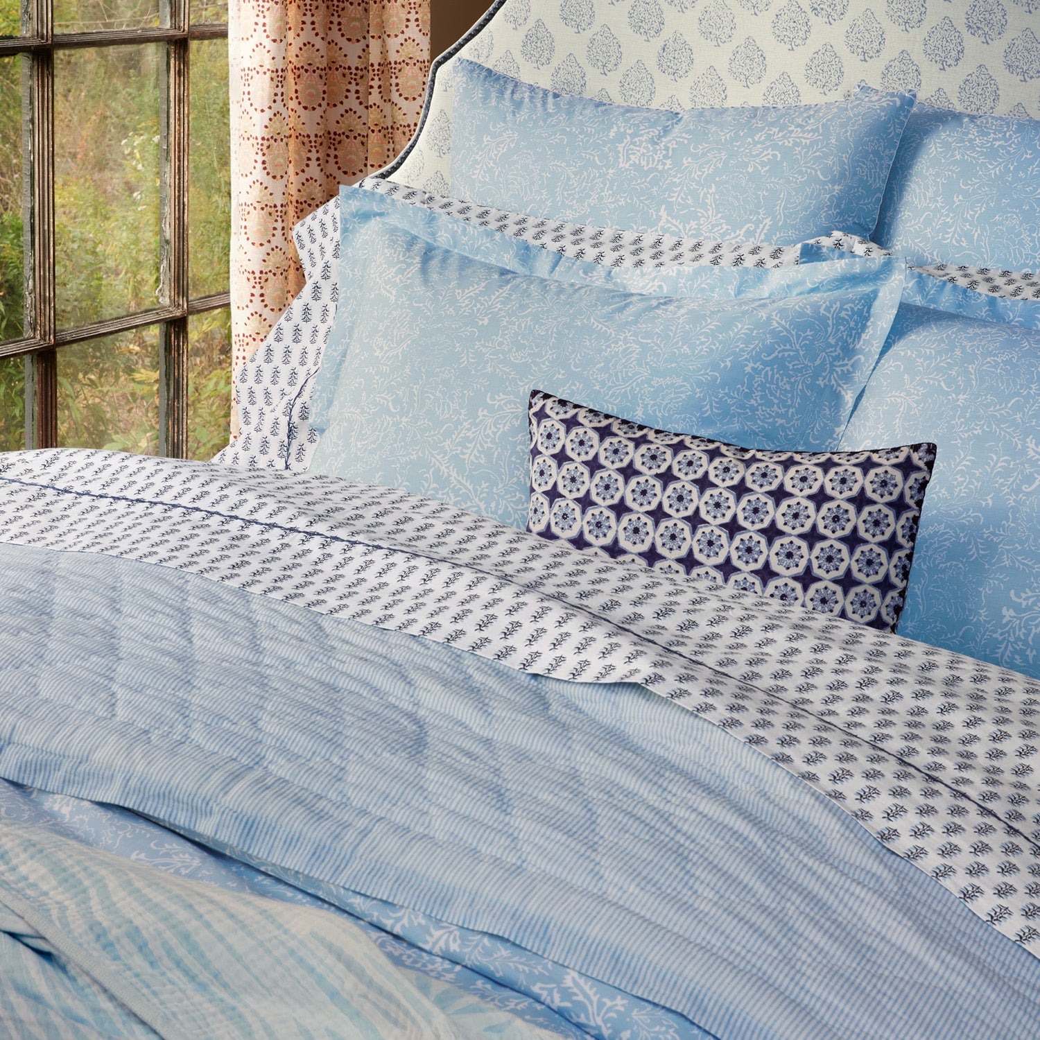 Avni Light Indigo Organic Sham