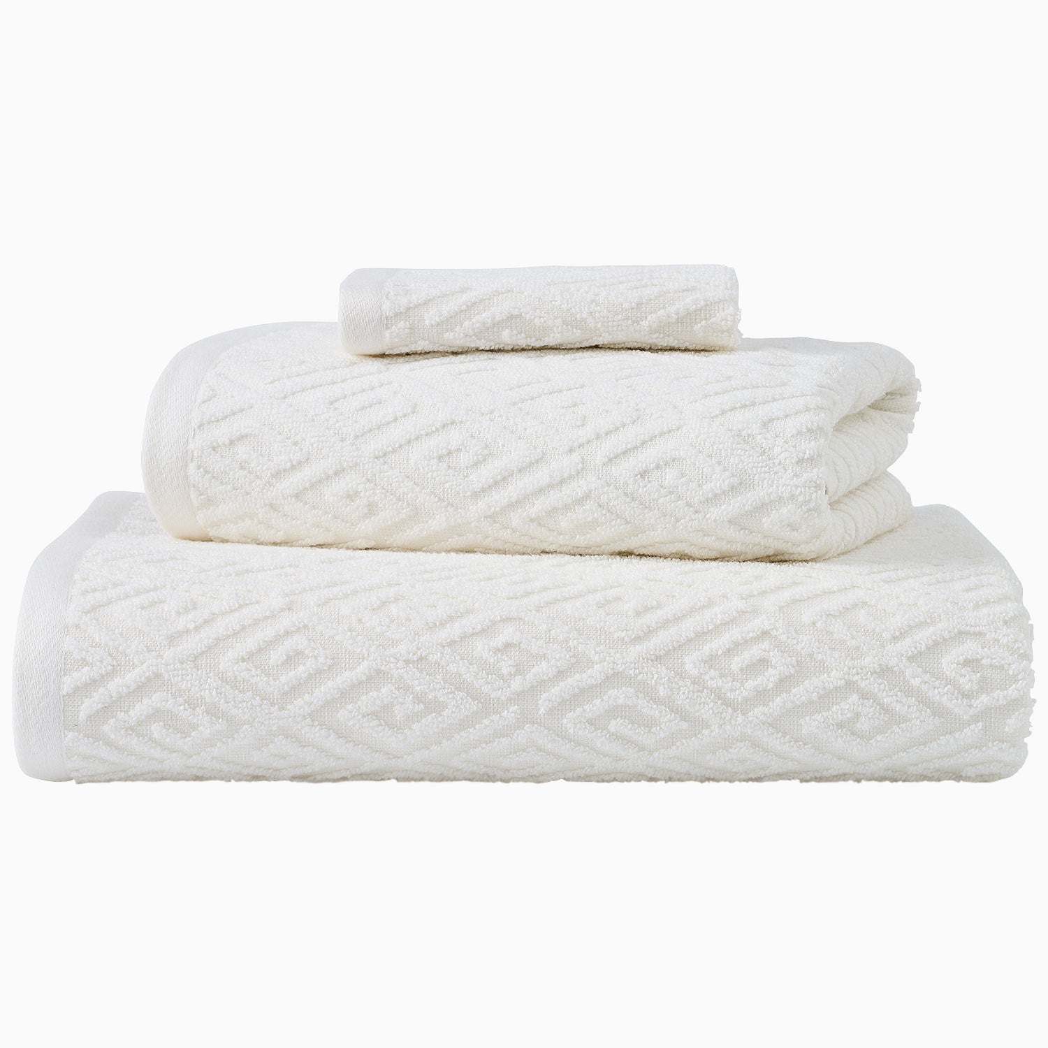 Maze Ivory Bath Towel