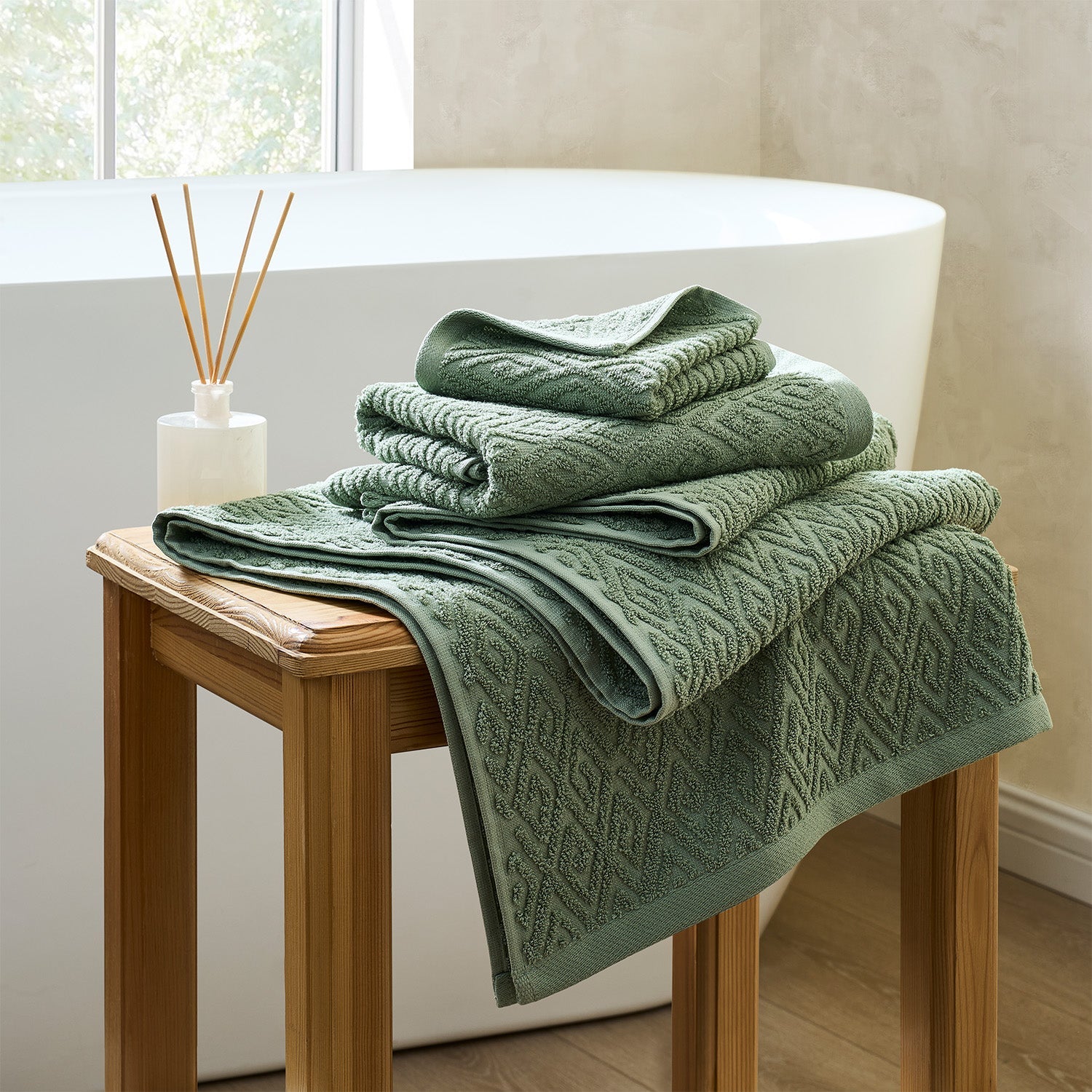 Maze Sage Bath Towel