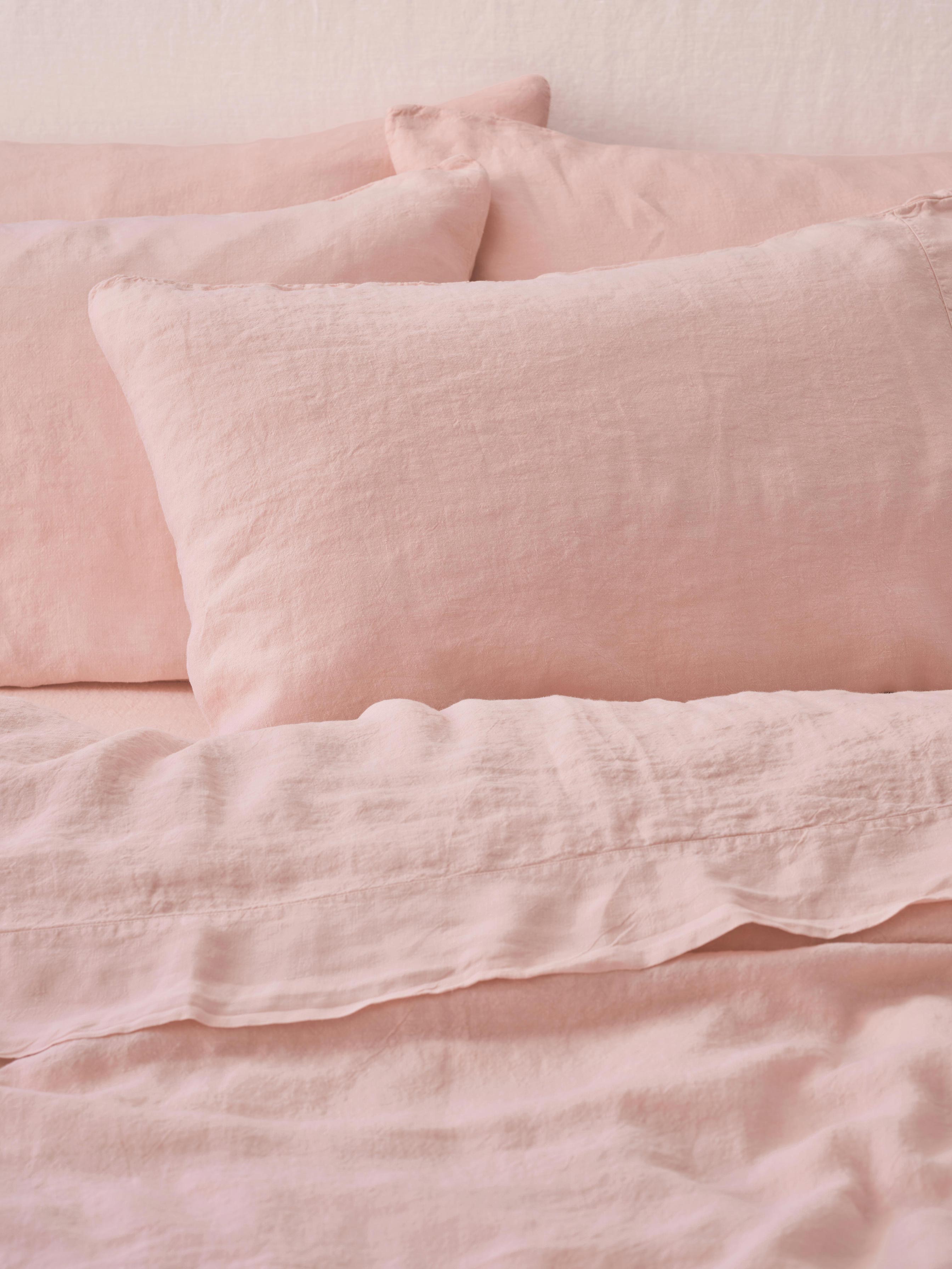 Rose 100% Linen Pillowcases (Pair)