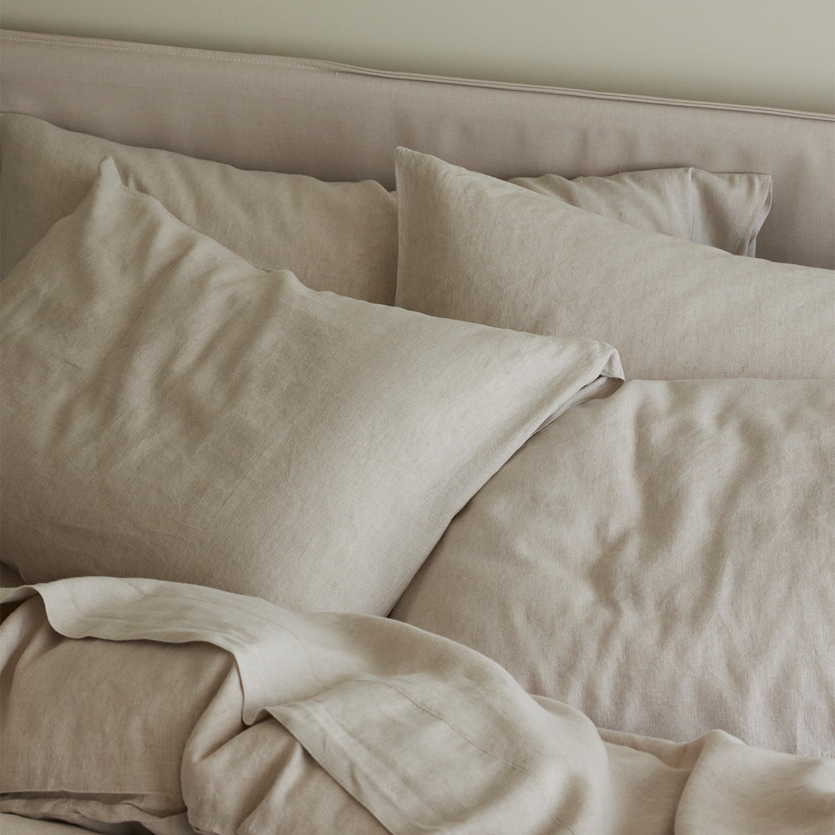 Oatmeal 100% Linen Pillowcases (Pair)