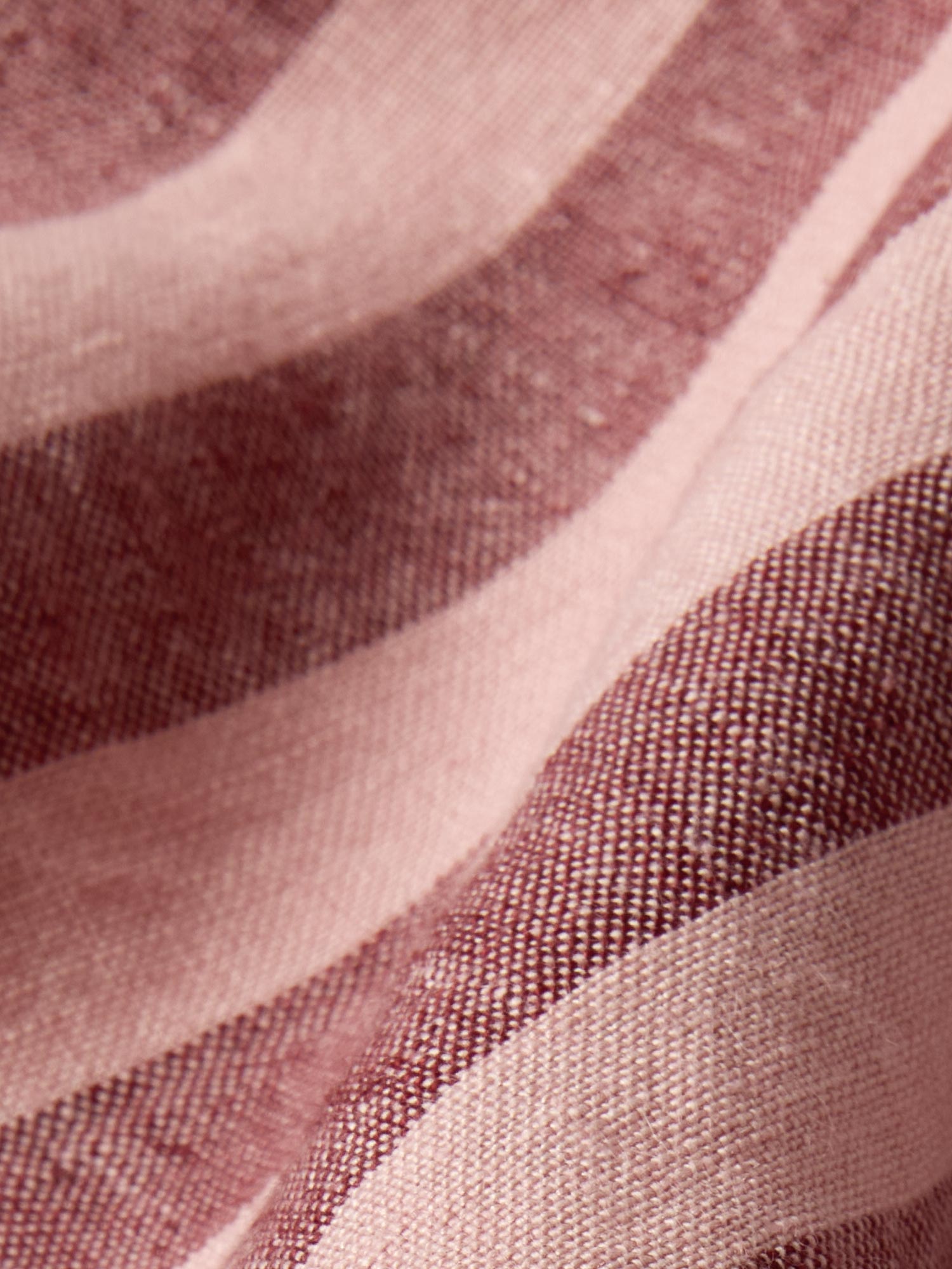 Rhubarb & Rose Pembroke Stripe 100% Linen Fitted Sheet