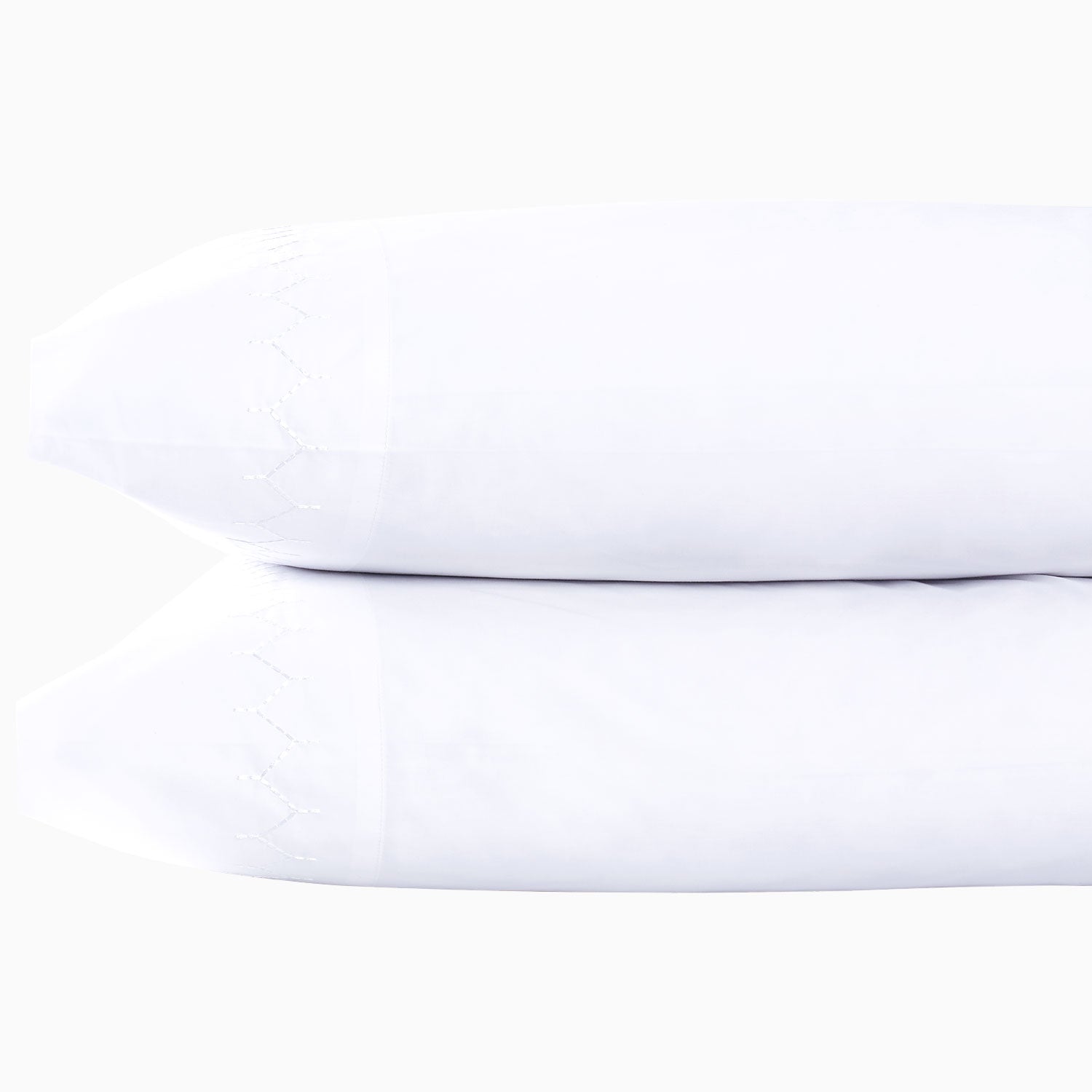 Stitched White Organic Sheet Set