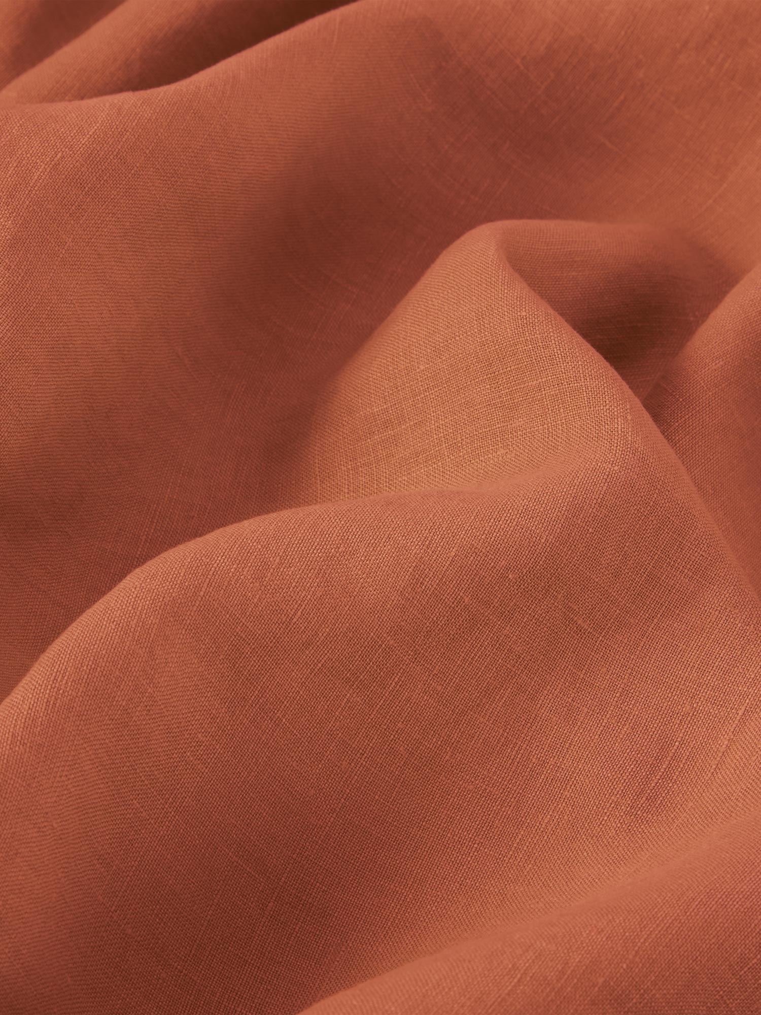 Burnt Orange 100% Linen Fitted Sheet