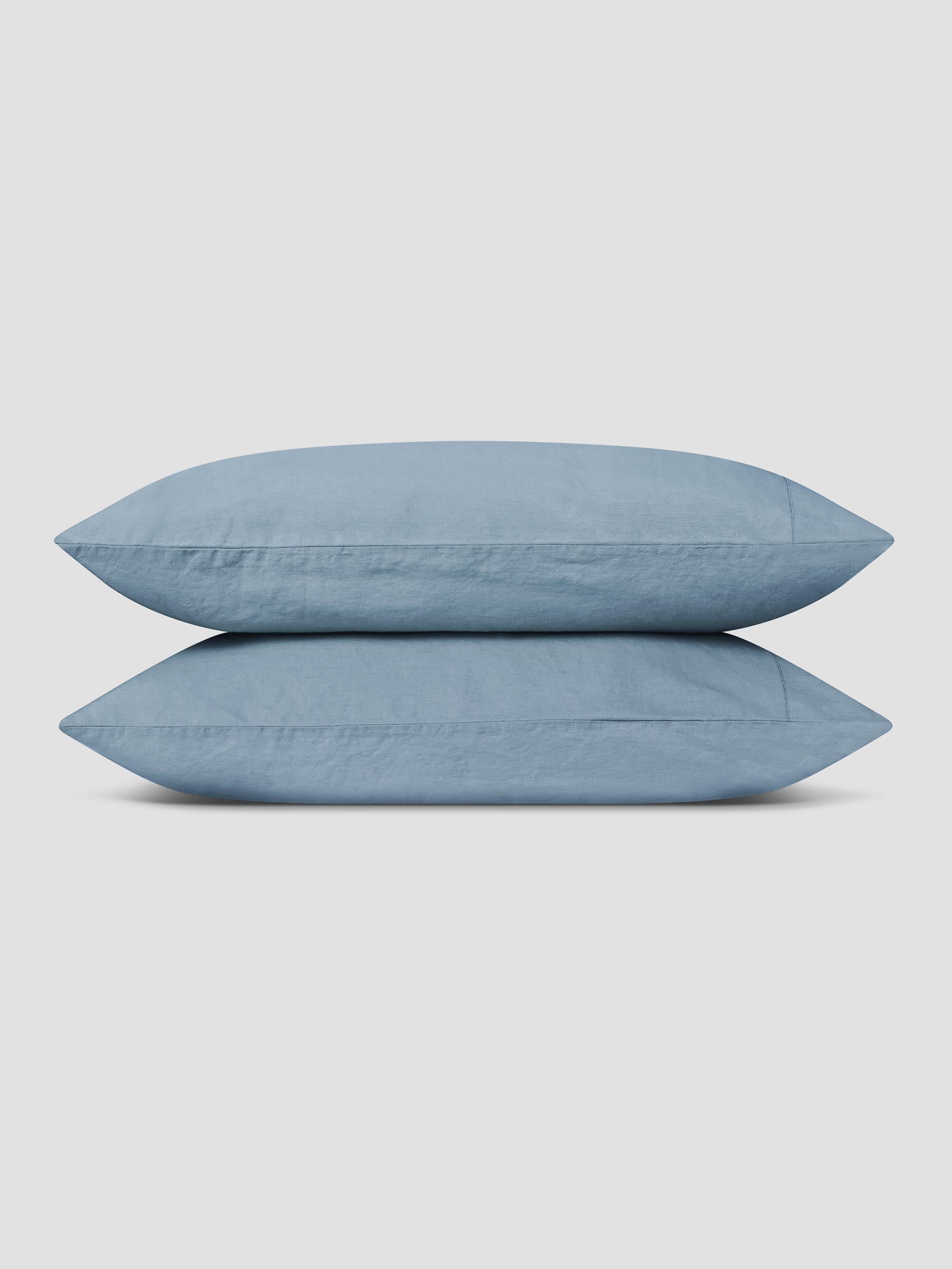 Dusk Blue 100% Linen Pillowcases (Pair)