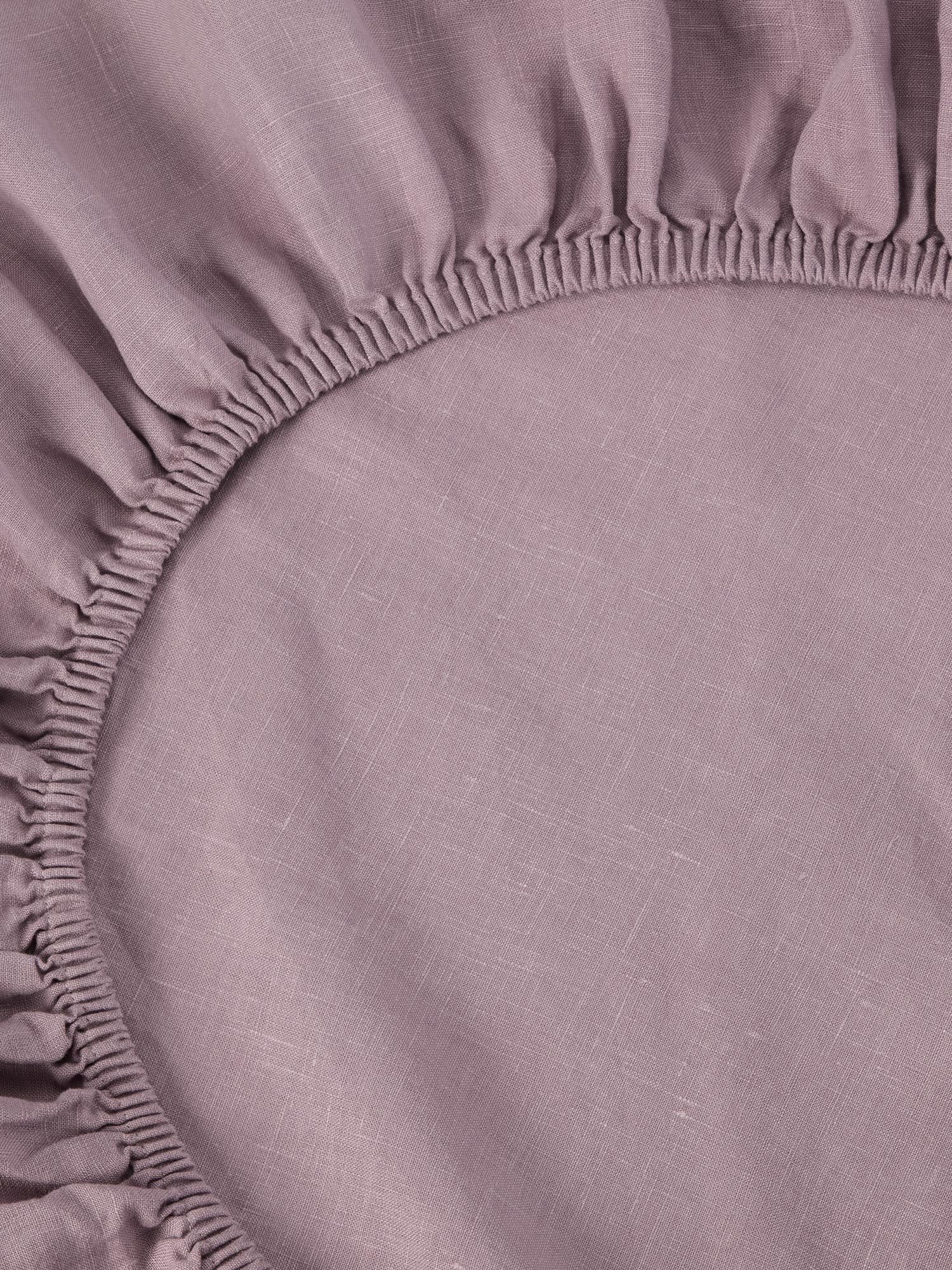 Elderberry 100% Linen Fitted Sheet