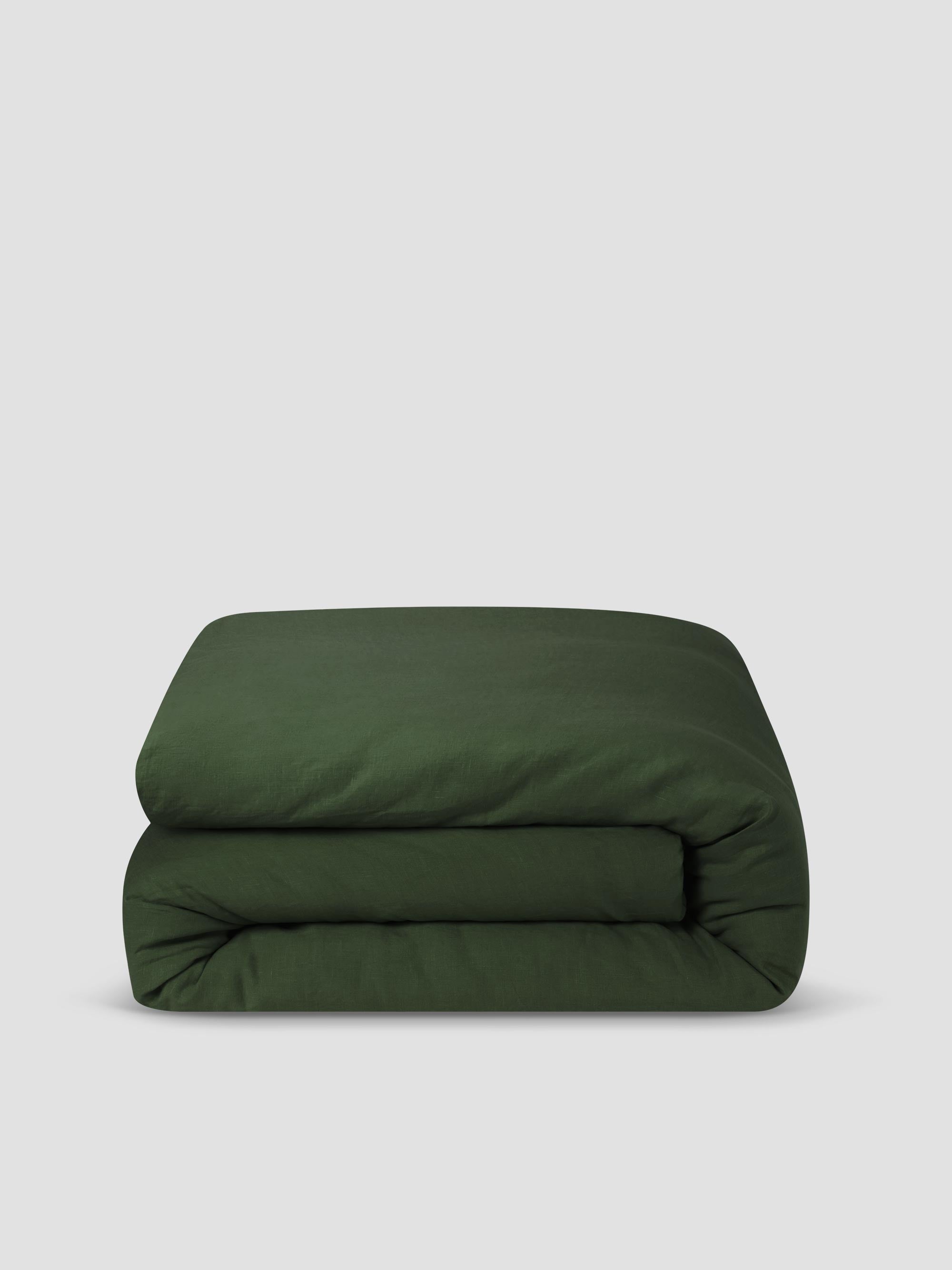 Fern Green 100% Linen Duvet Cover