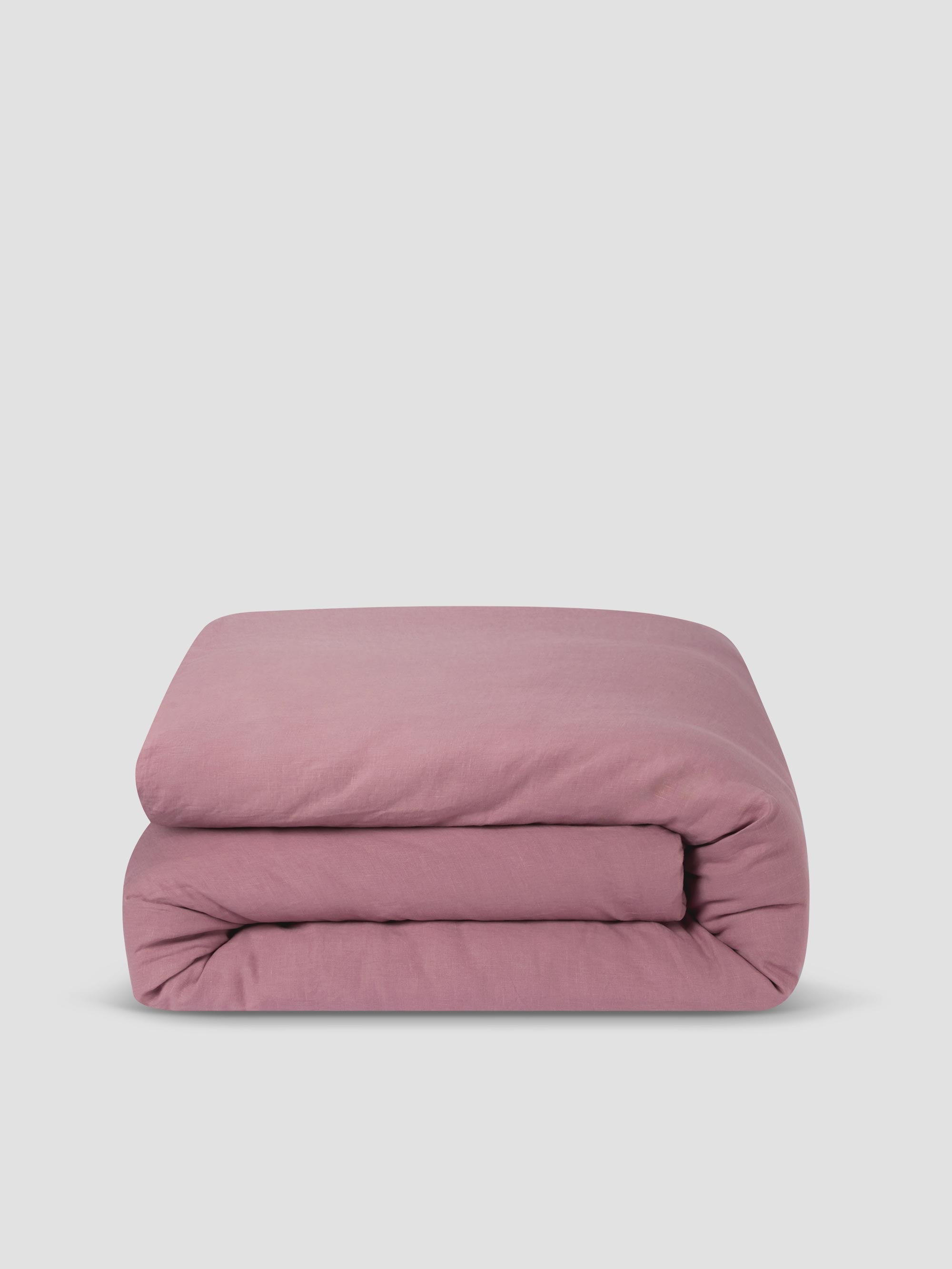 Raspberry 100% Linen Duvet Cover
