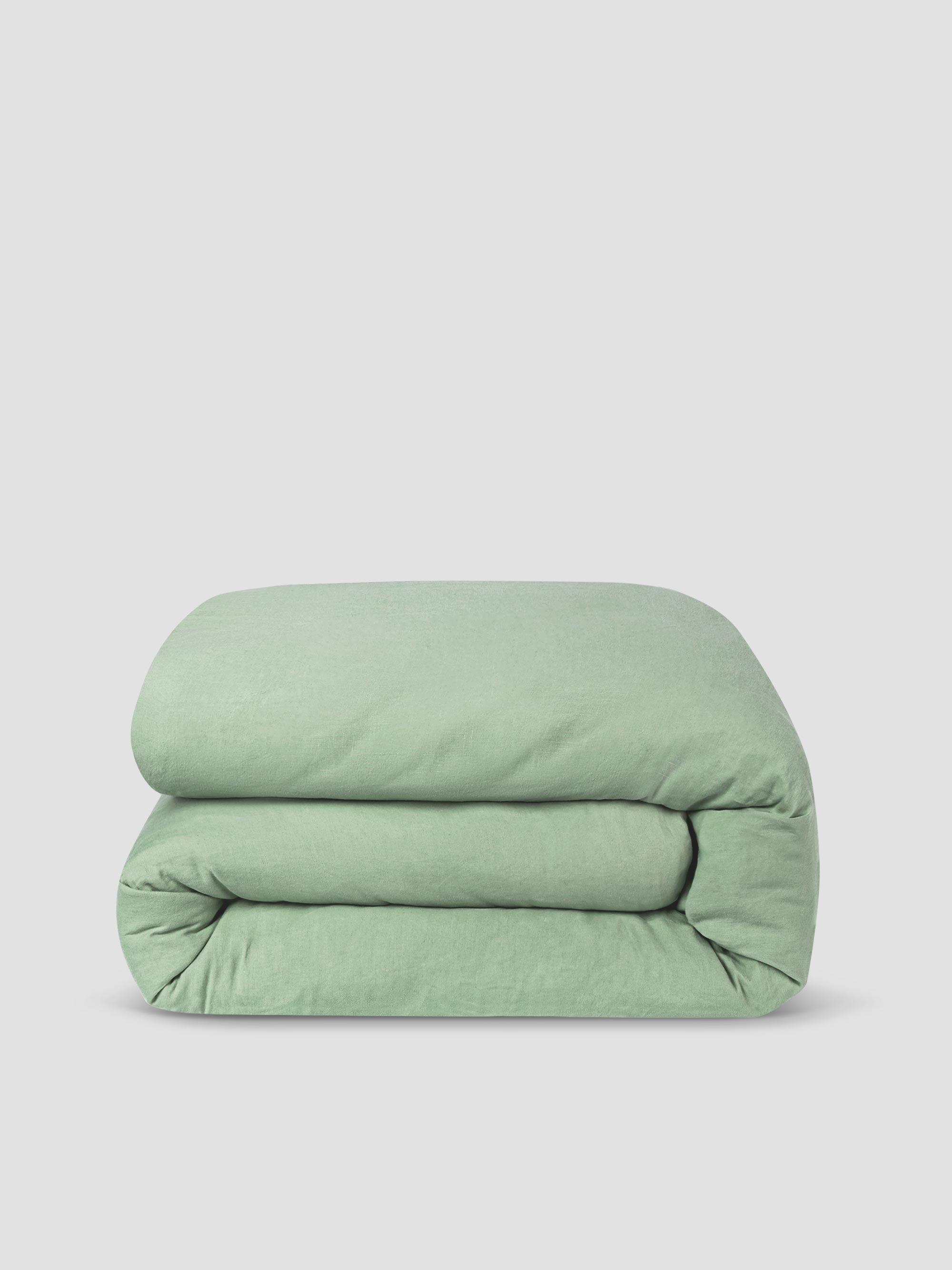 Sage Green 100% Linen Duvet Cover