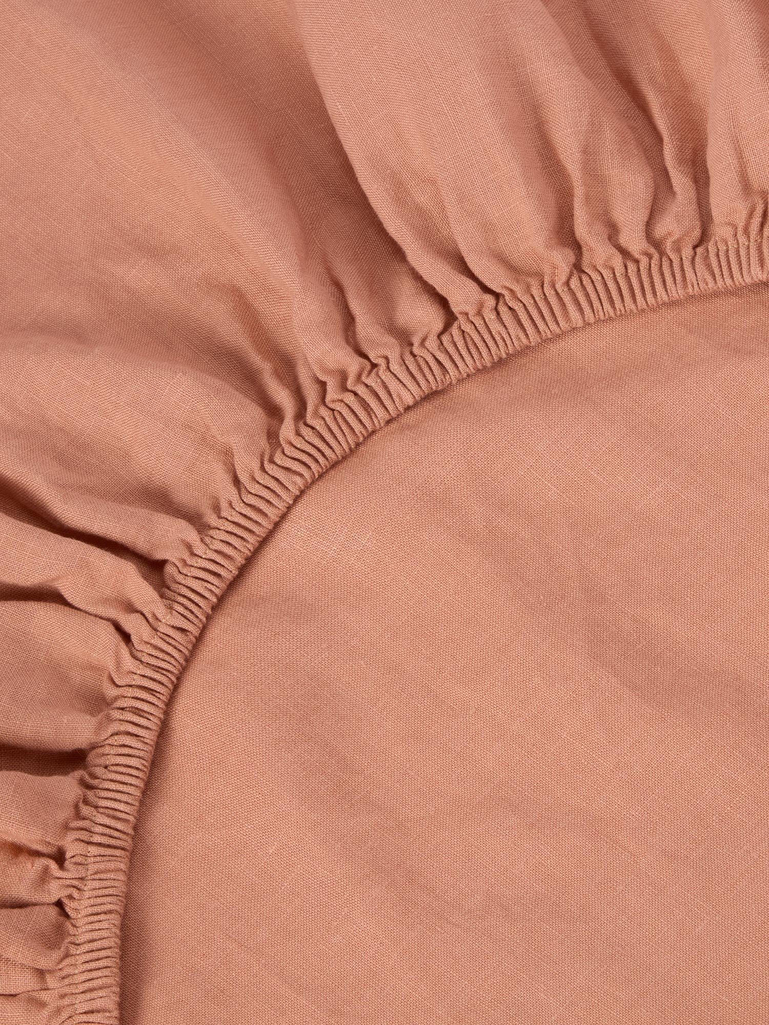 Warm Clay 100% Linen Fitted Sheet