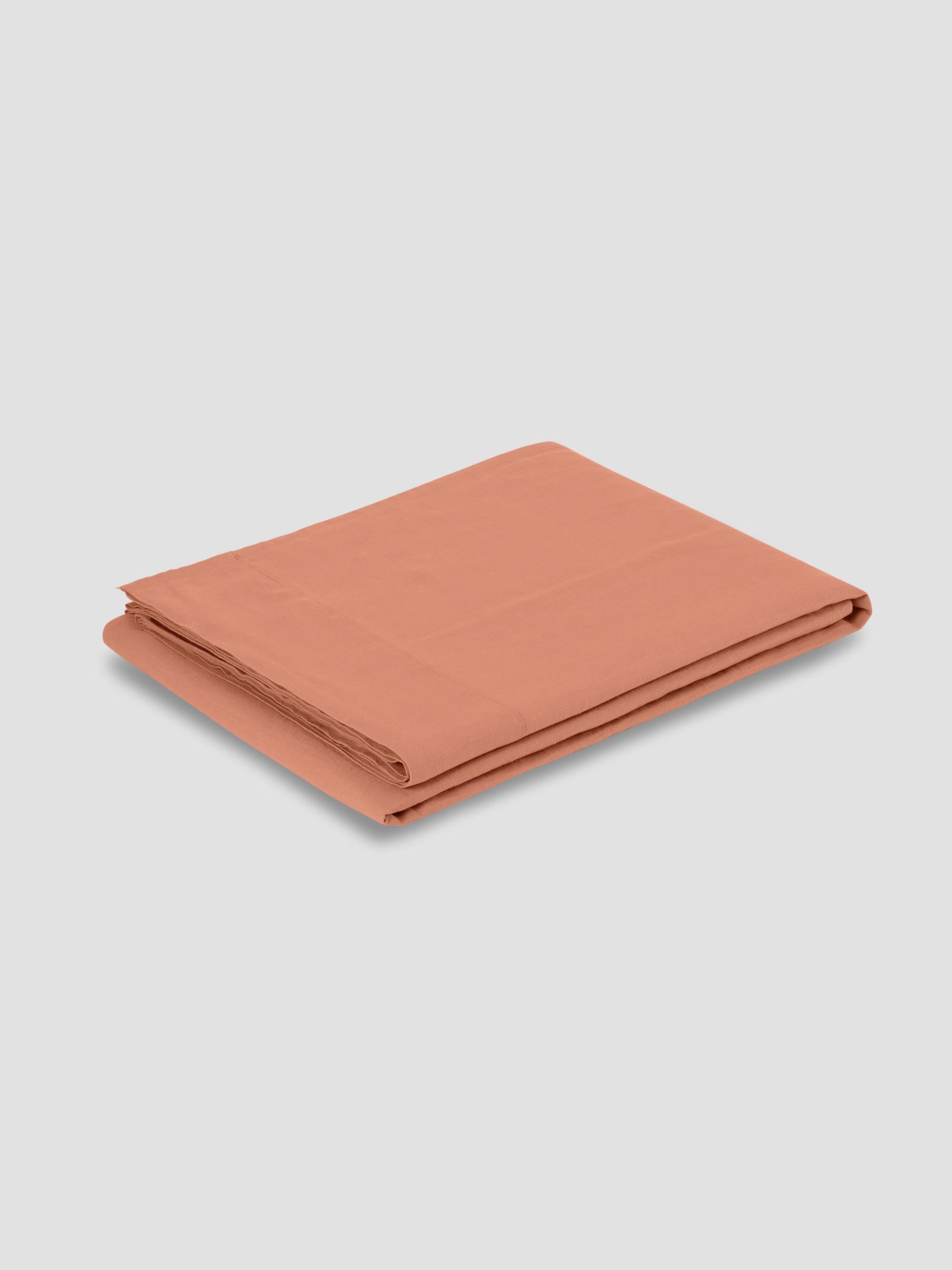 Warm Clay 100% Linen Flat Sheet