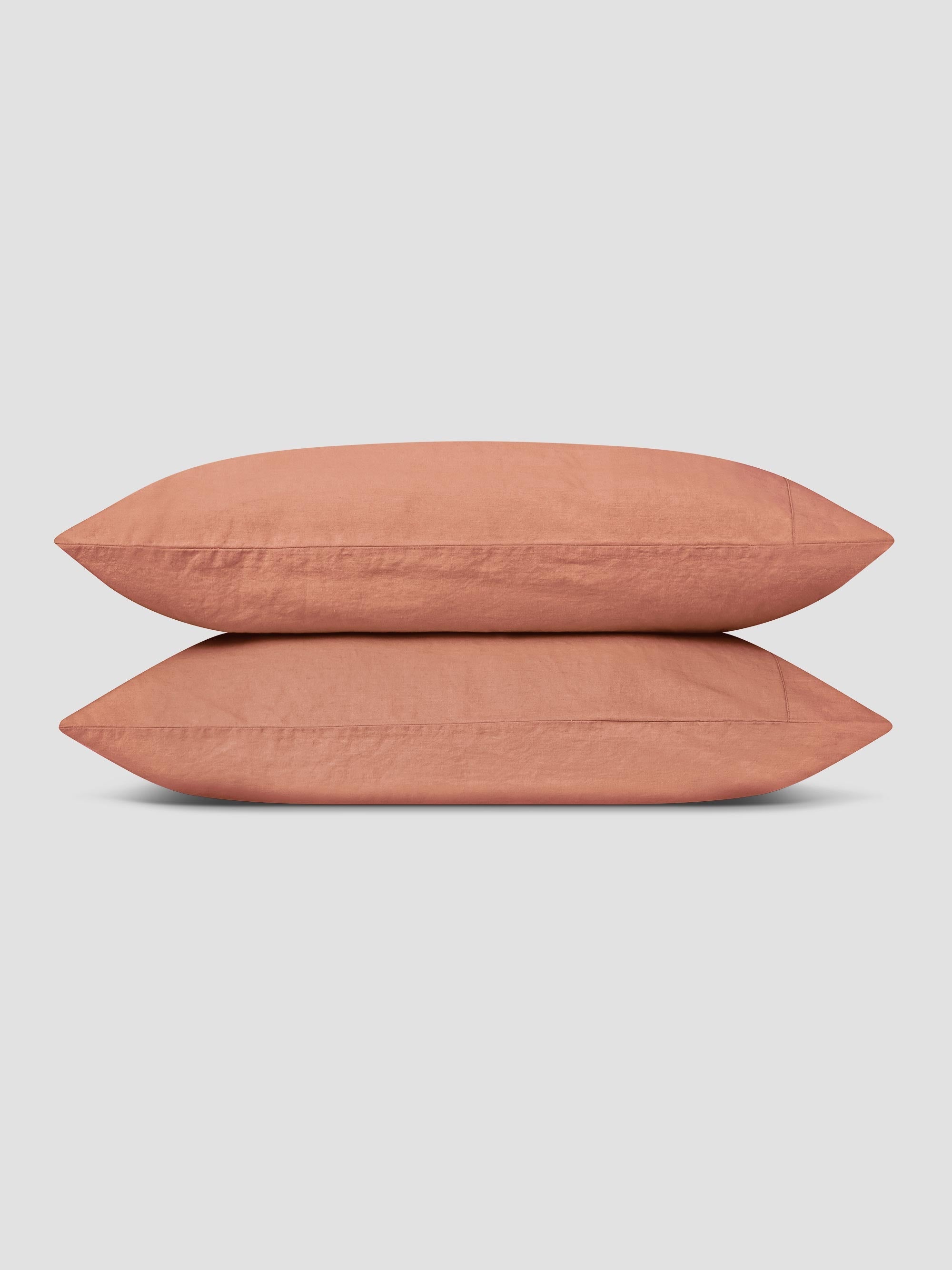 Warm Clay 100% Linen Pillowcases (Pair)