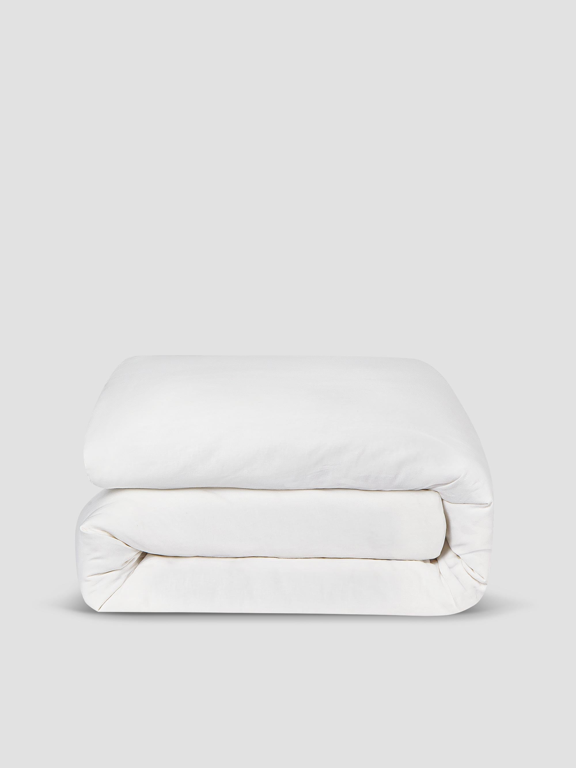 White 100% Linen Duvet Cover