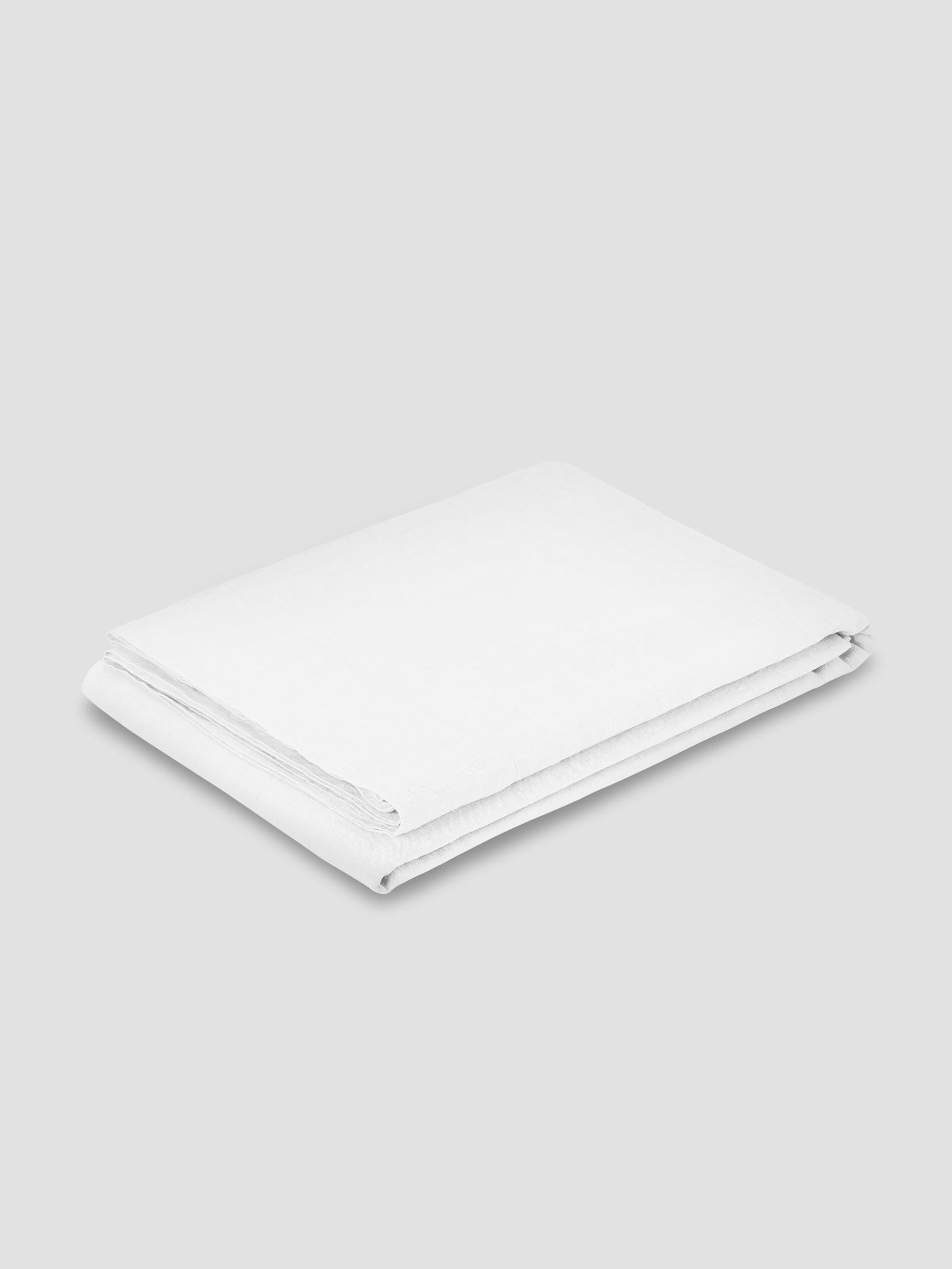 White 100% Linen Flat Sheet