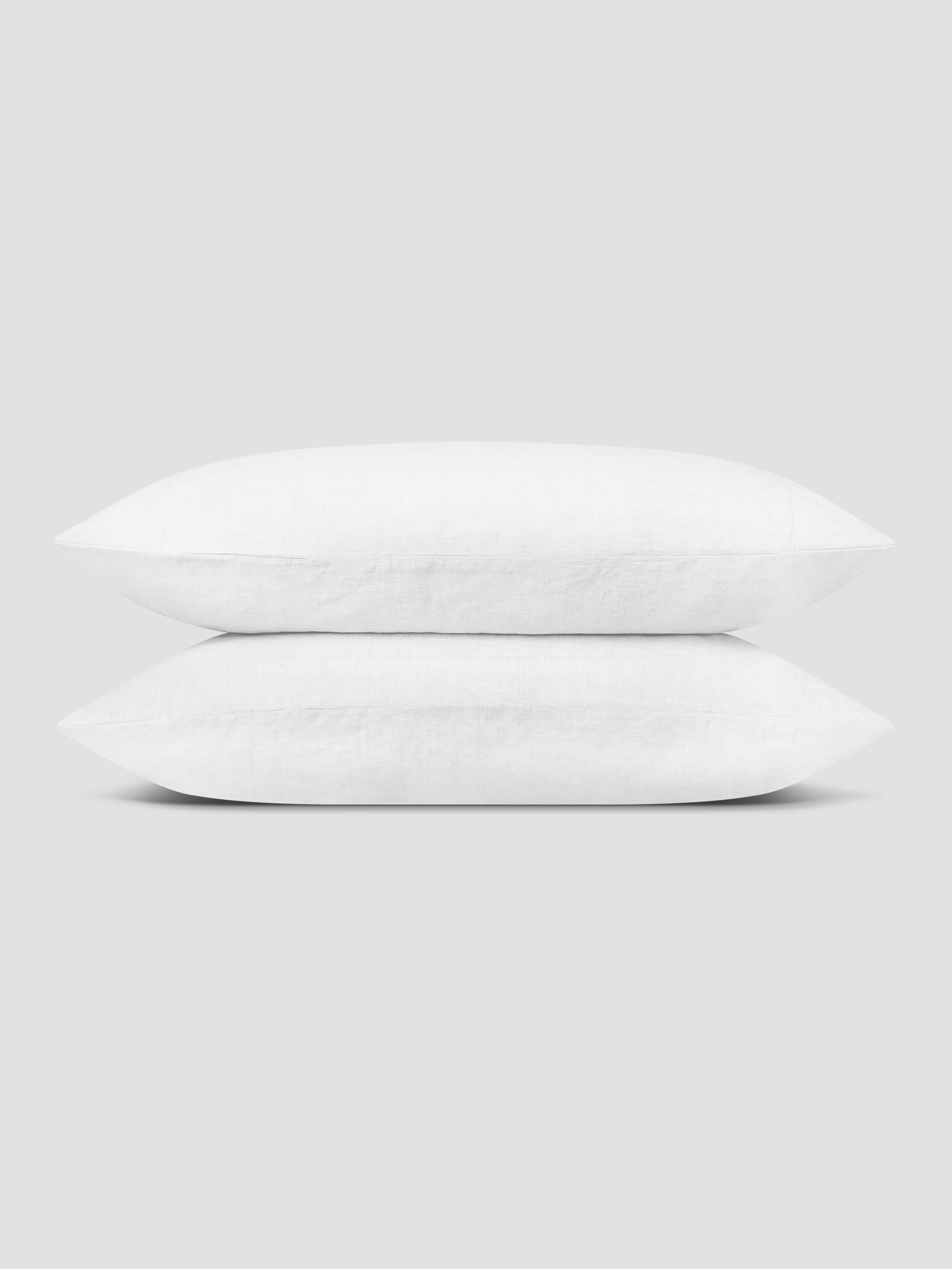 White 100% Linen Pillowcases (Pair)