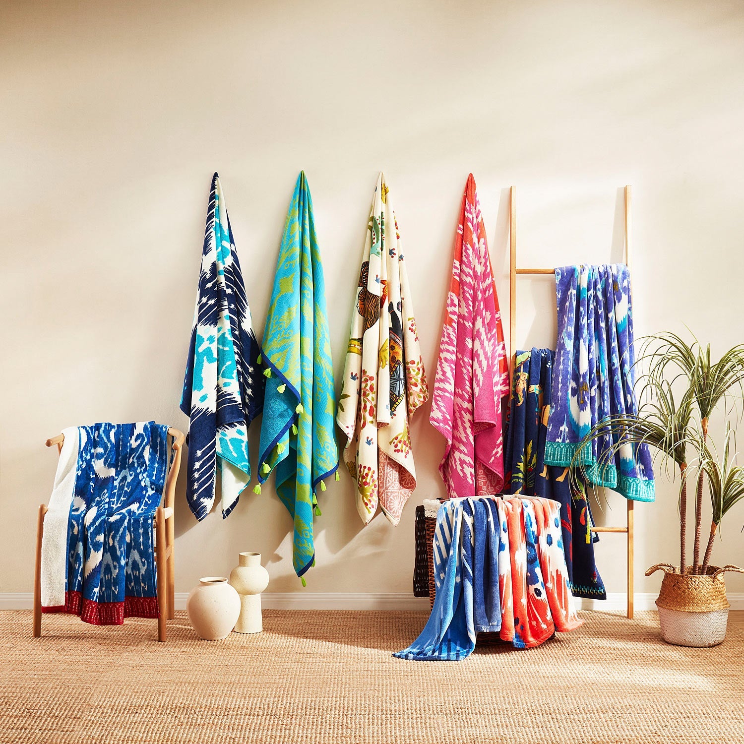 Ravi Peacock Beach Towel