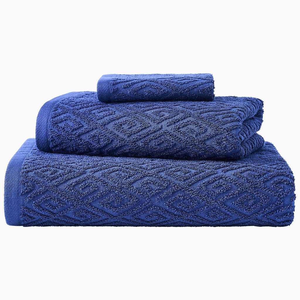 Maze Indigo Bath Towel