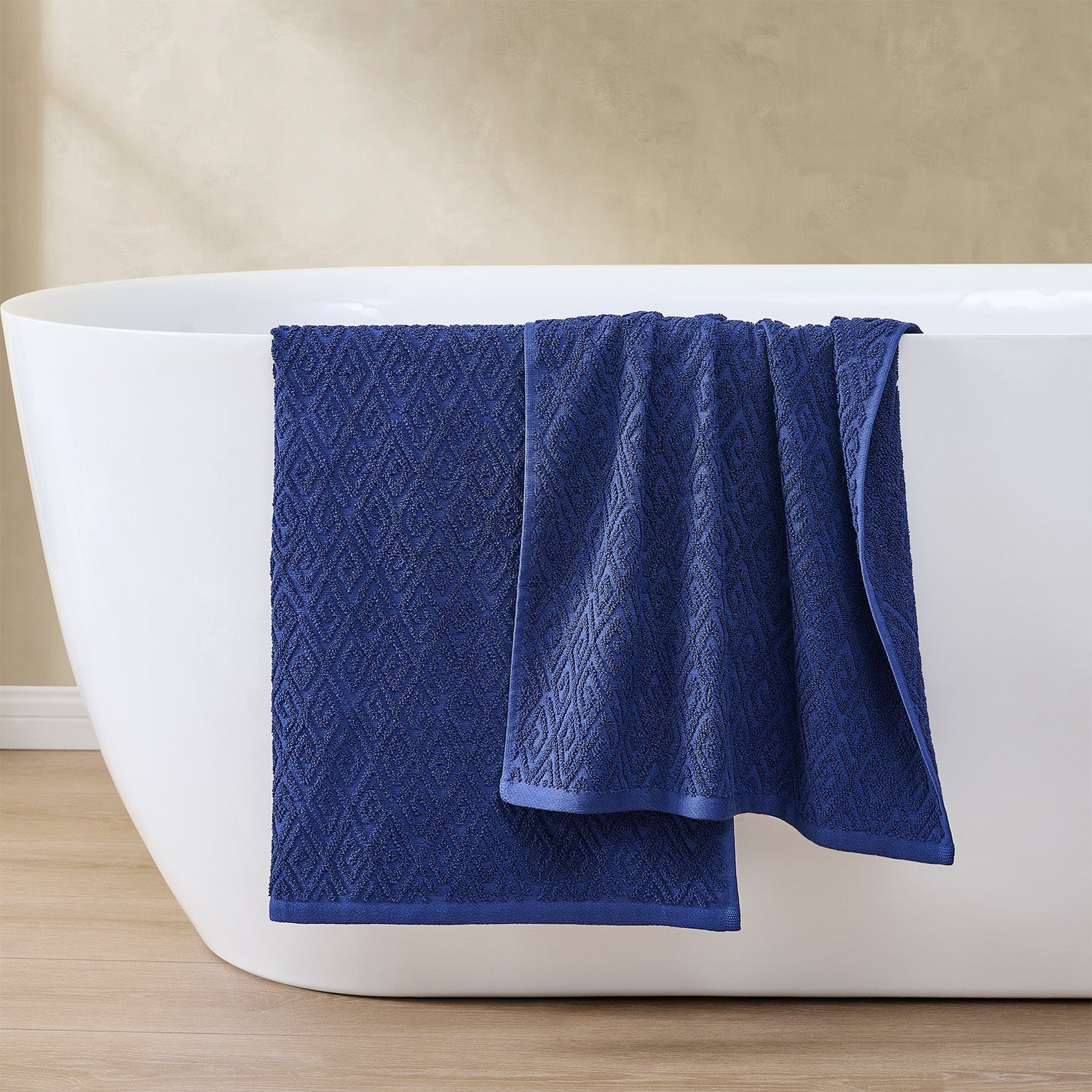 Maze Indigo Bath Towel