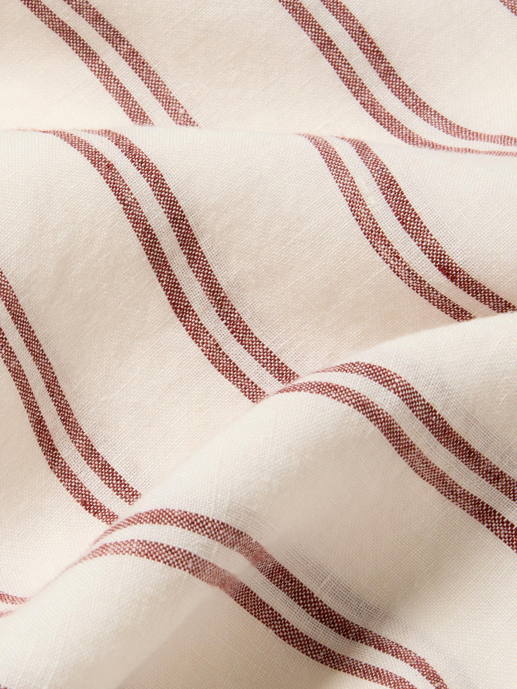 Rhubarb Kemptown Stripe 100% Linen Duvet Cover