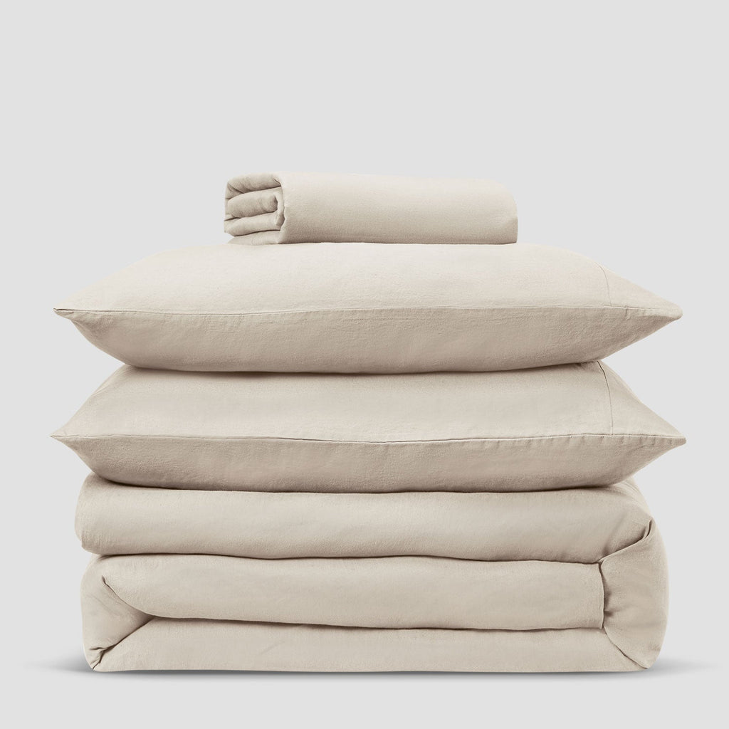 Oatmeal 100% Linen Duvet Cover