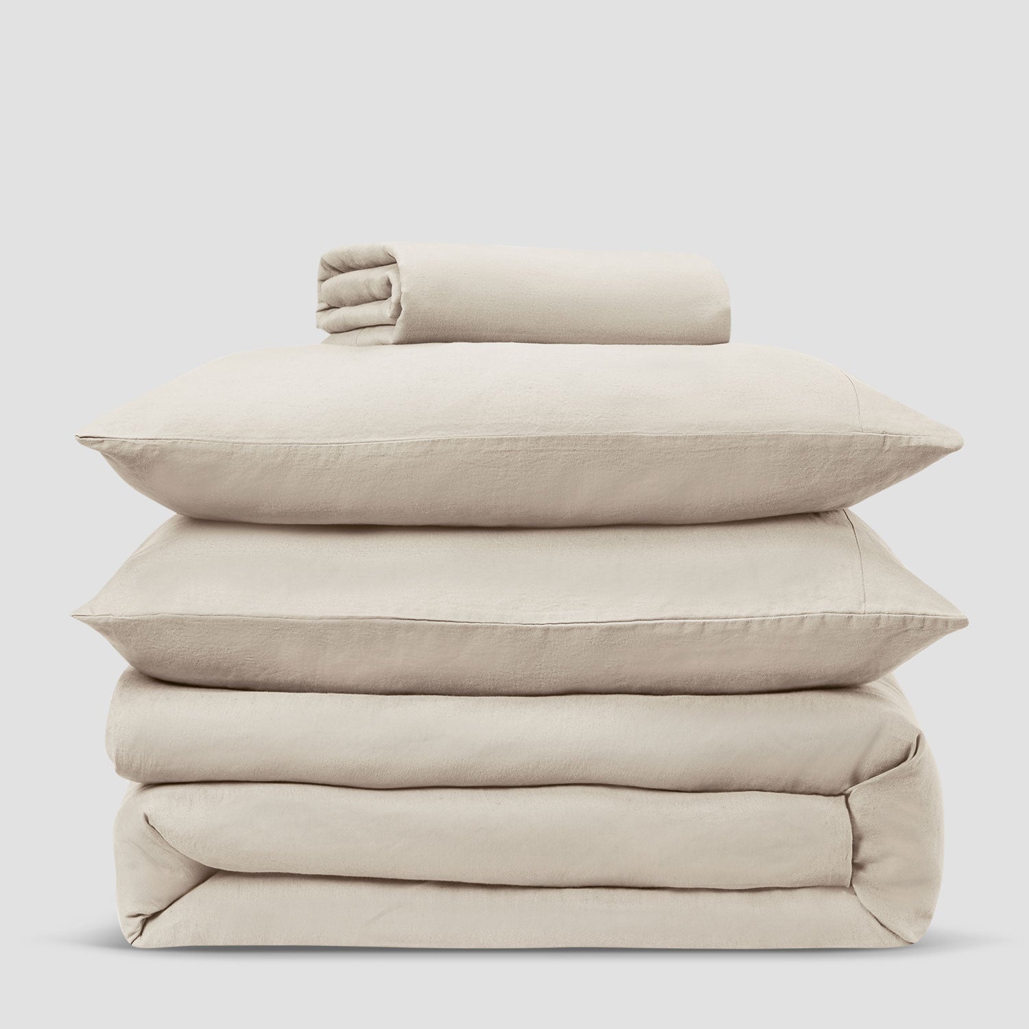 Oatmeal 100% Linen Duvet Cover