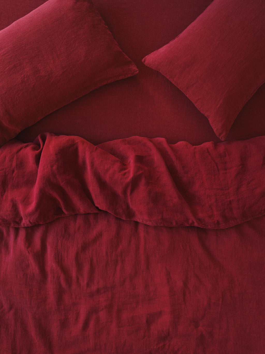 Rhubarb 100% Linen Duvet Cover
