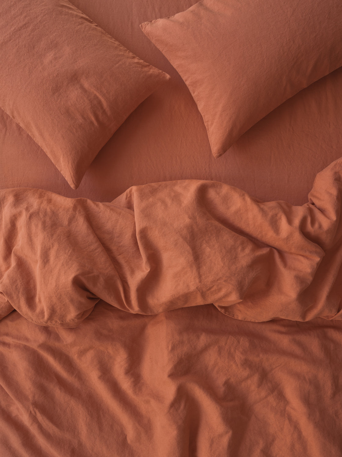 Burnt Orange 100% Linen Duvet Cover
