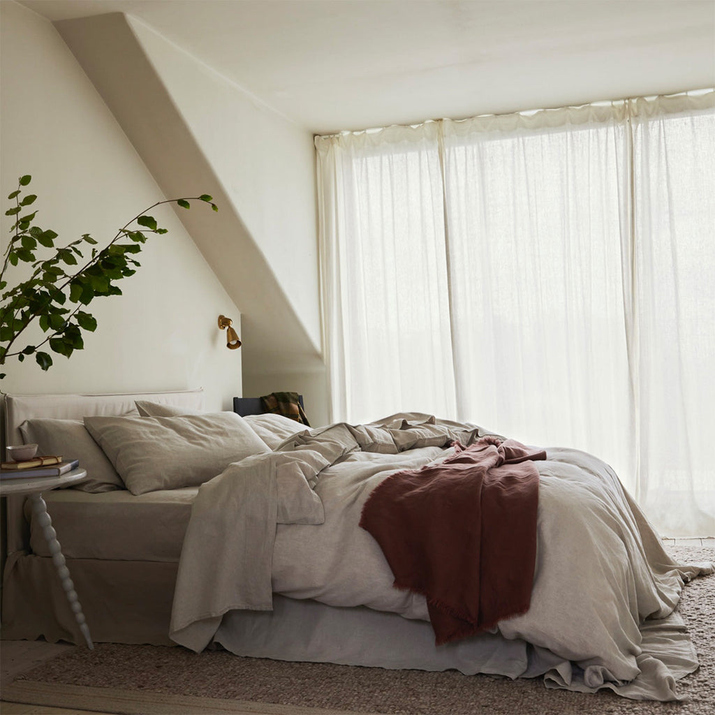 Oatmeal 100% Linen Duvet Cover