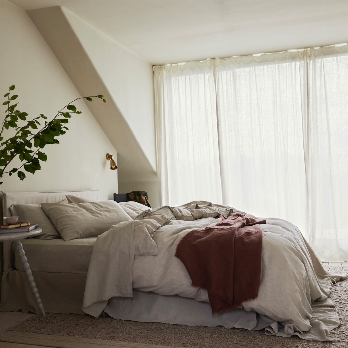 Oatmeal 100% Linen Duvet Cover