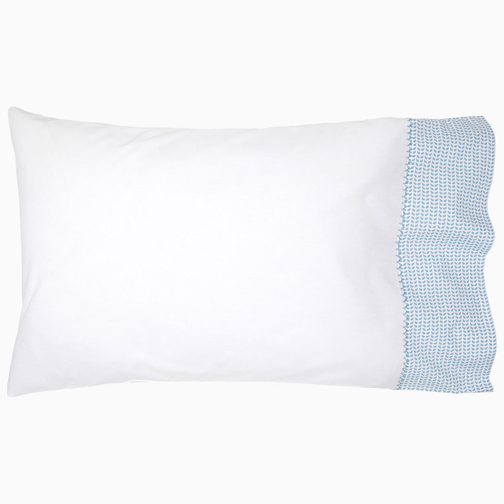 Cinde Cuff Light Indigo Organic Sheet Cases (Set of 2)