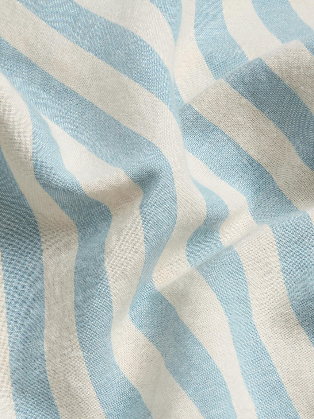 Coastal Blue Pembroke Stripe 100% Linen Duvet Cover