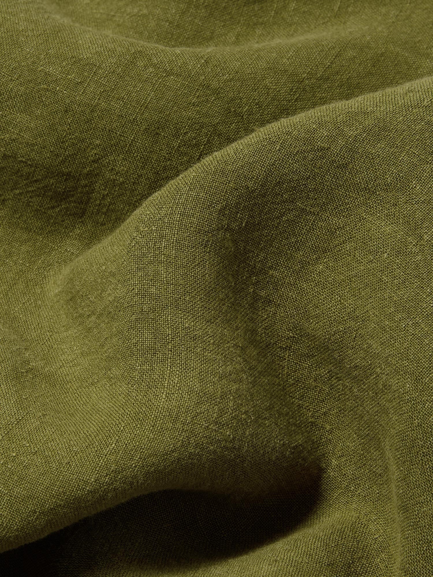 Botanical Green 100% Linen Fitted Sheet