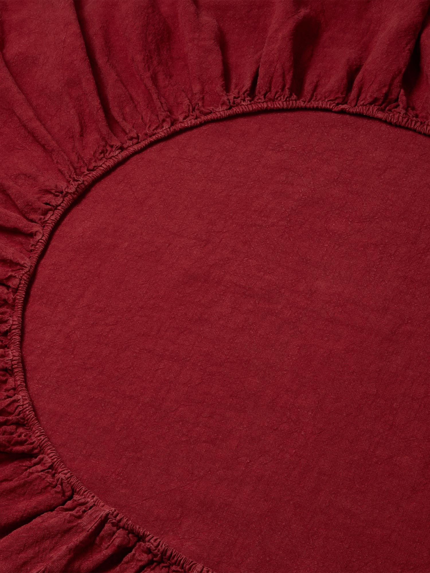 Rhubarb 100% Linen Fitted Sheet