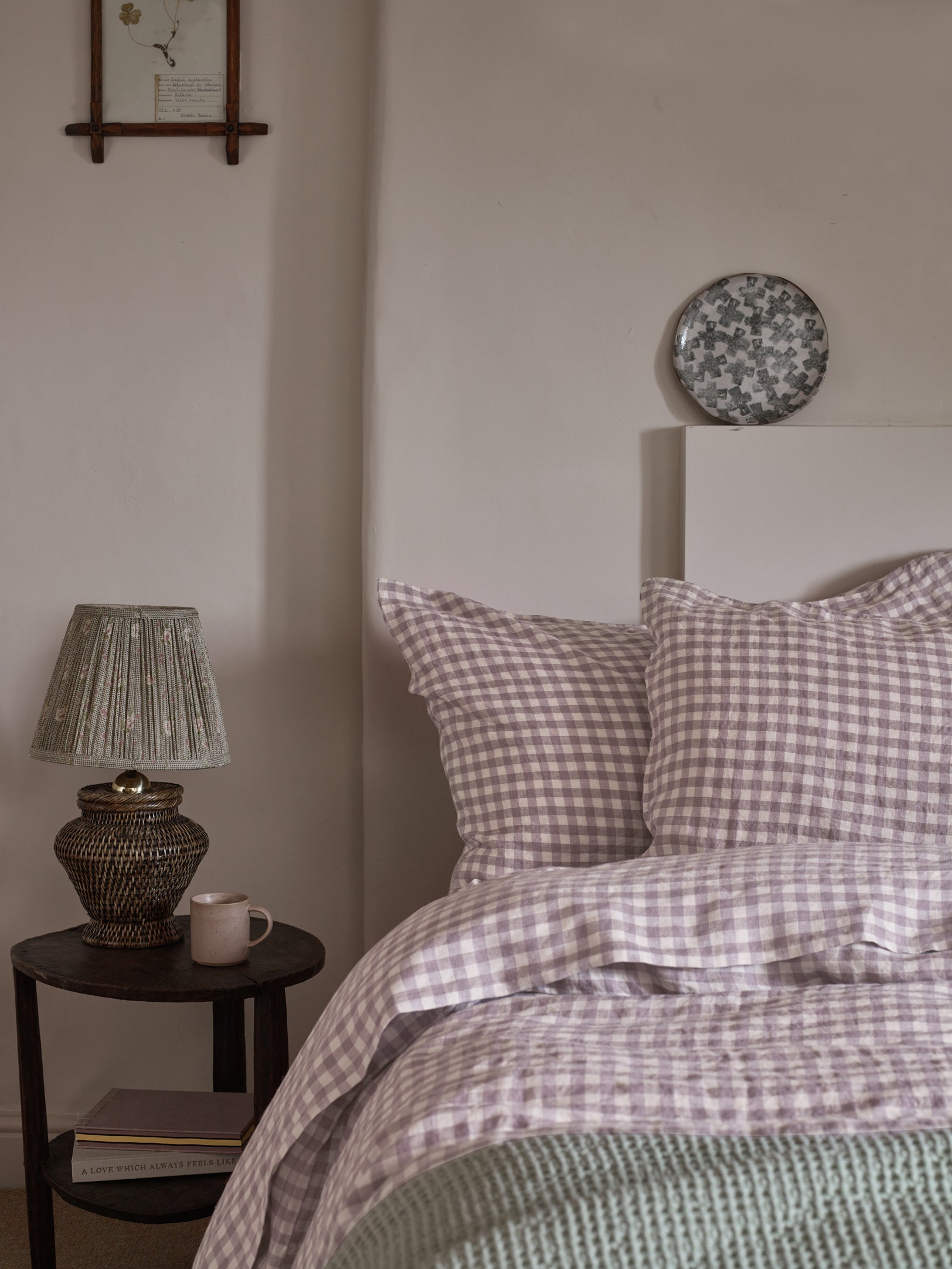 Elderberry Gingham 100% Linen Duvet Cover