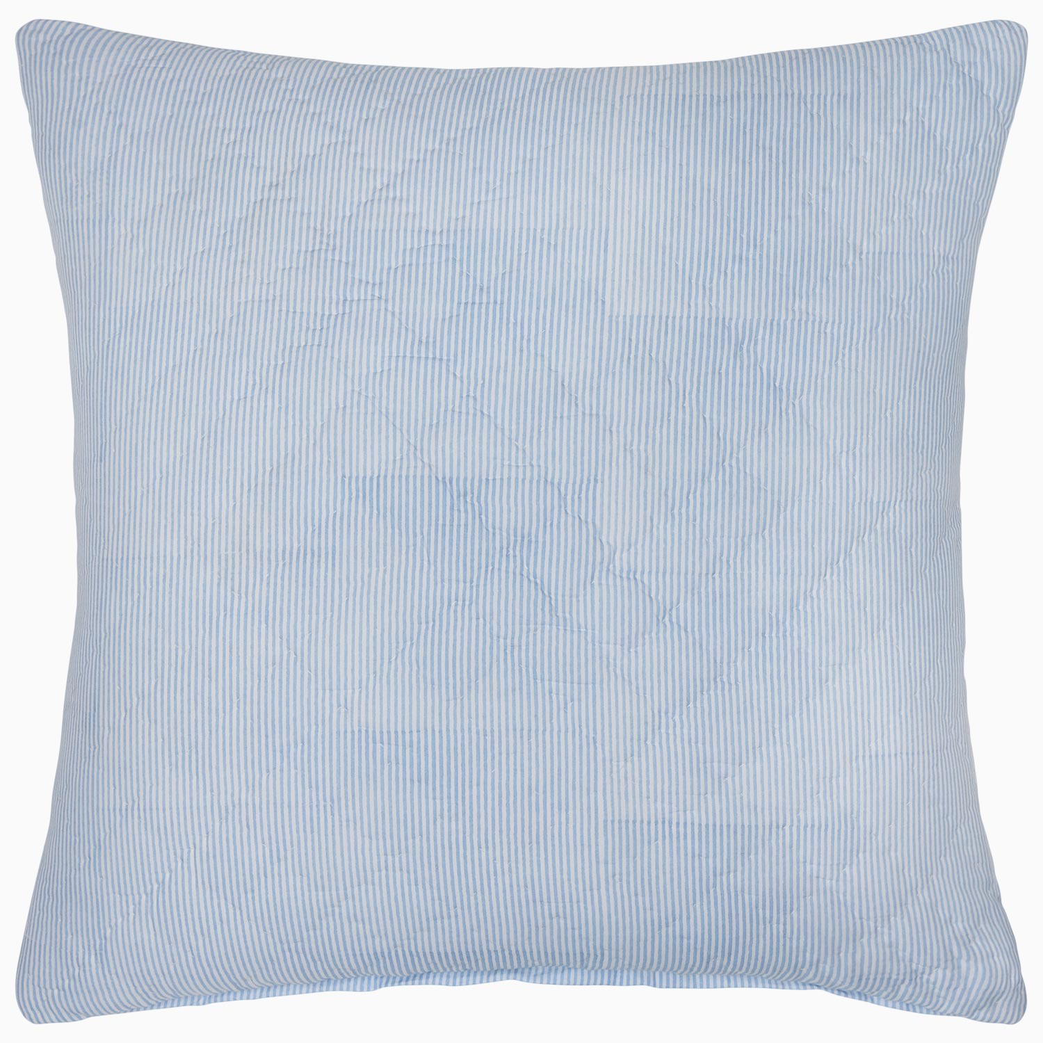 A Nandi Light Indigo Quilt by John Robshaw with a quilted pattern made of cotton voile.