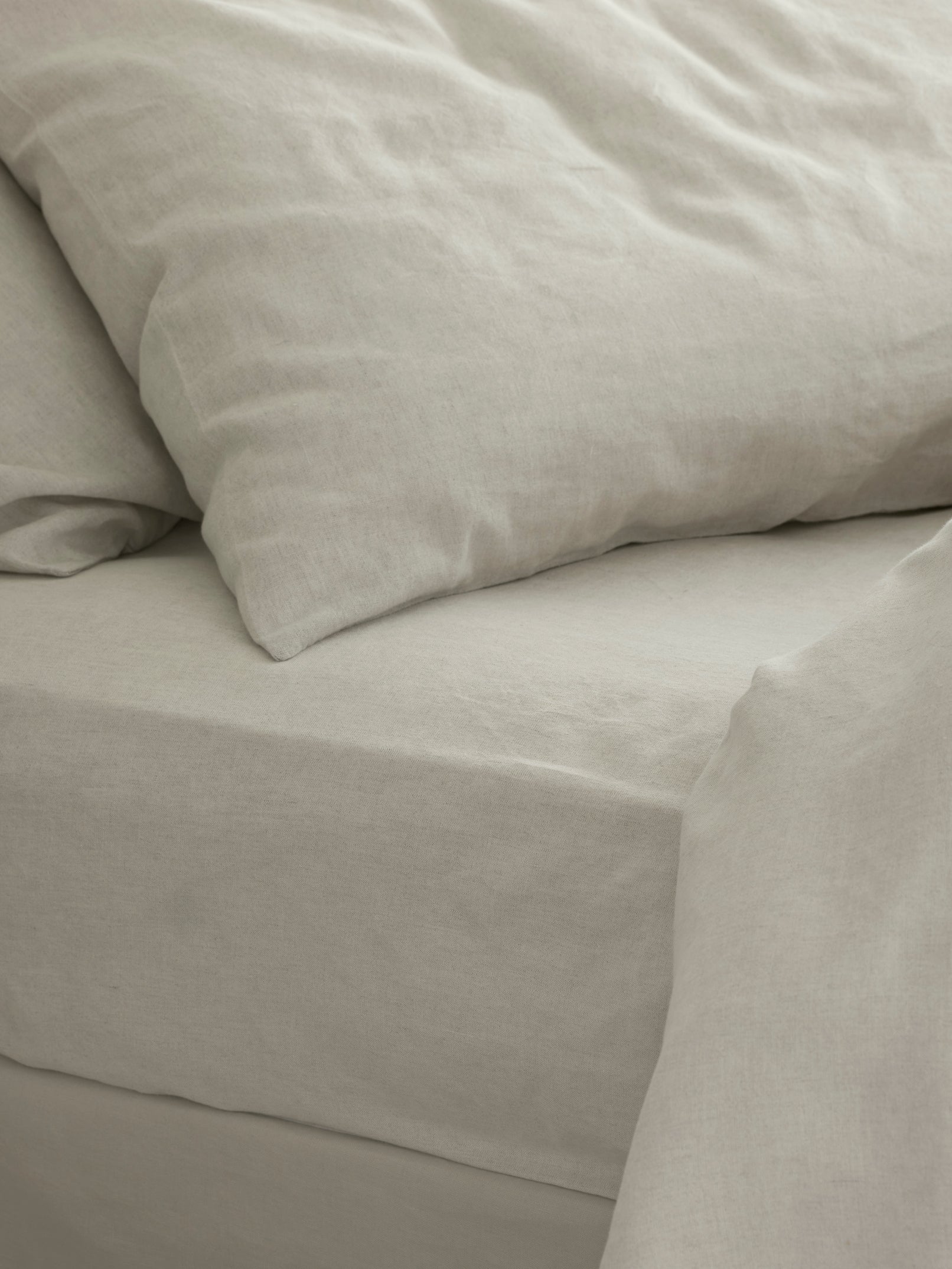 Oatmeal 100% Linen Fitted Sheet