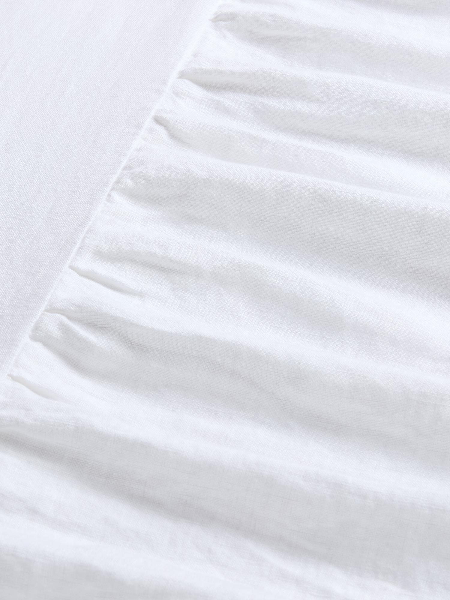White 100% Linen Bed Skirt