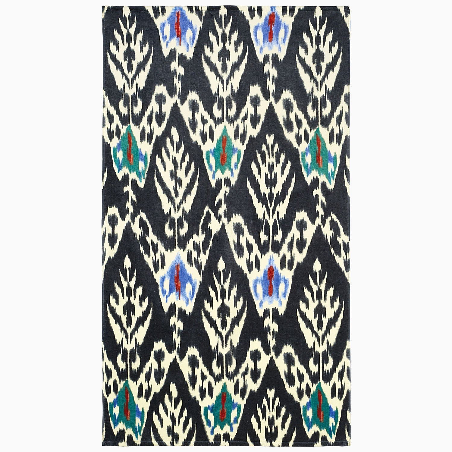 Umida Ikat Black Beach Towel