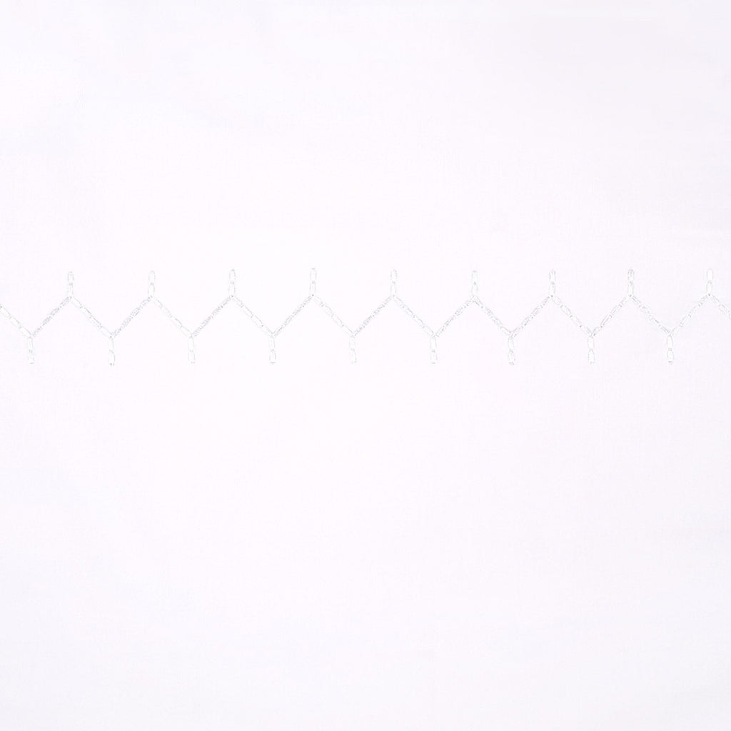 Stitched White Organic Sheet Set