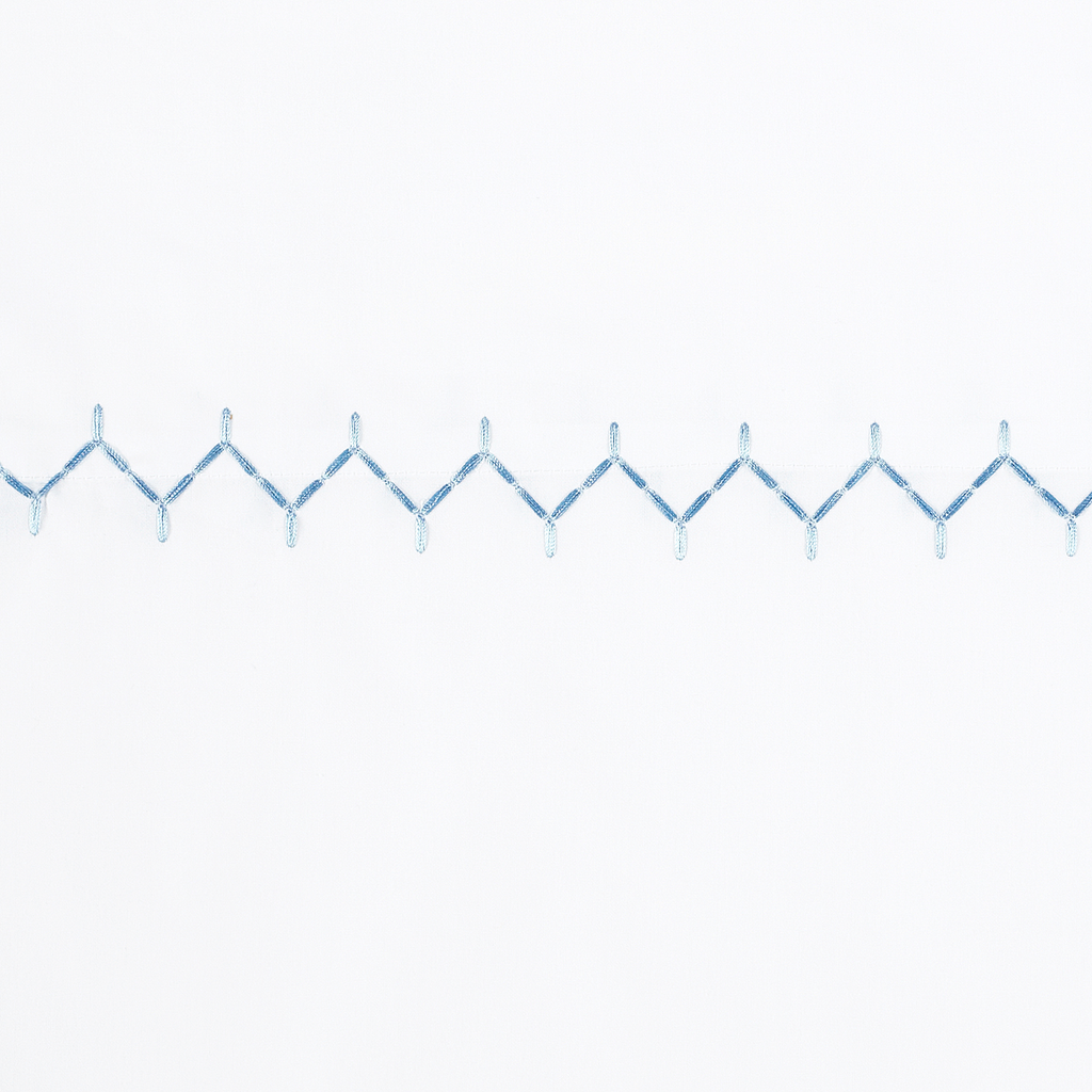 Stitched Light Indigo Organic Sheet Set